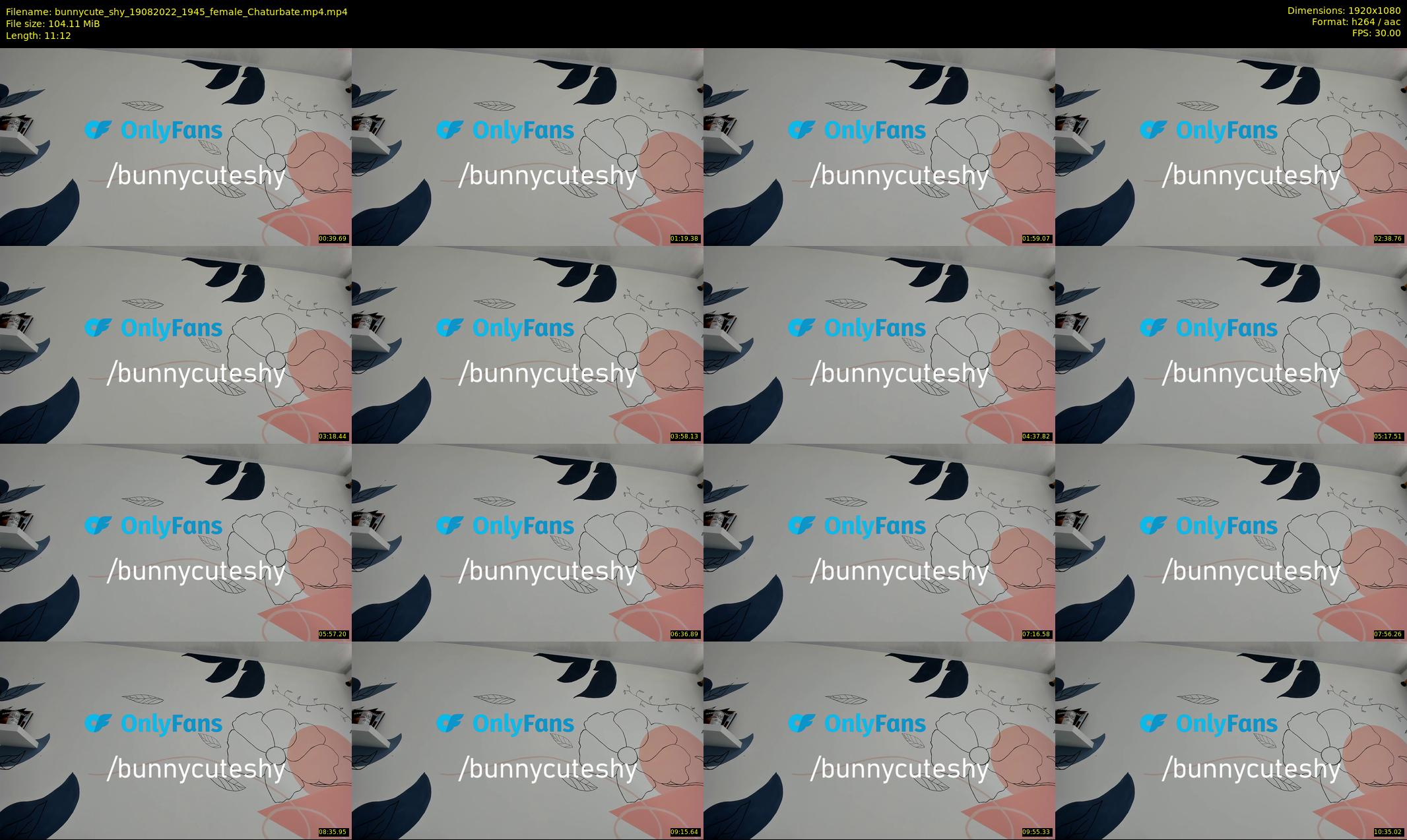 bunnycute_shy — 12 minute Chaturbate female cam show recording, 1080p, Aug 19, 2022