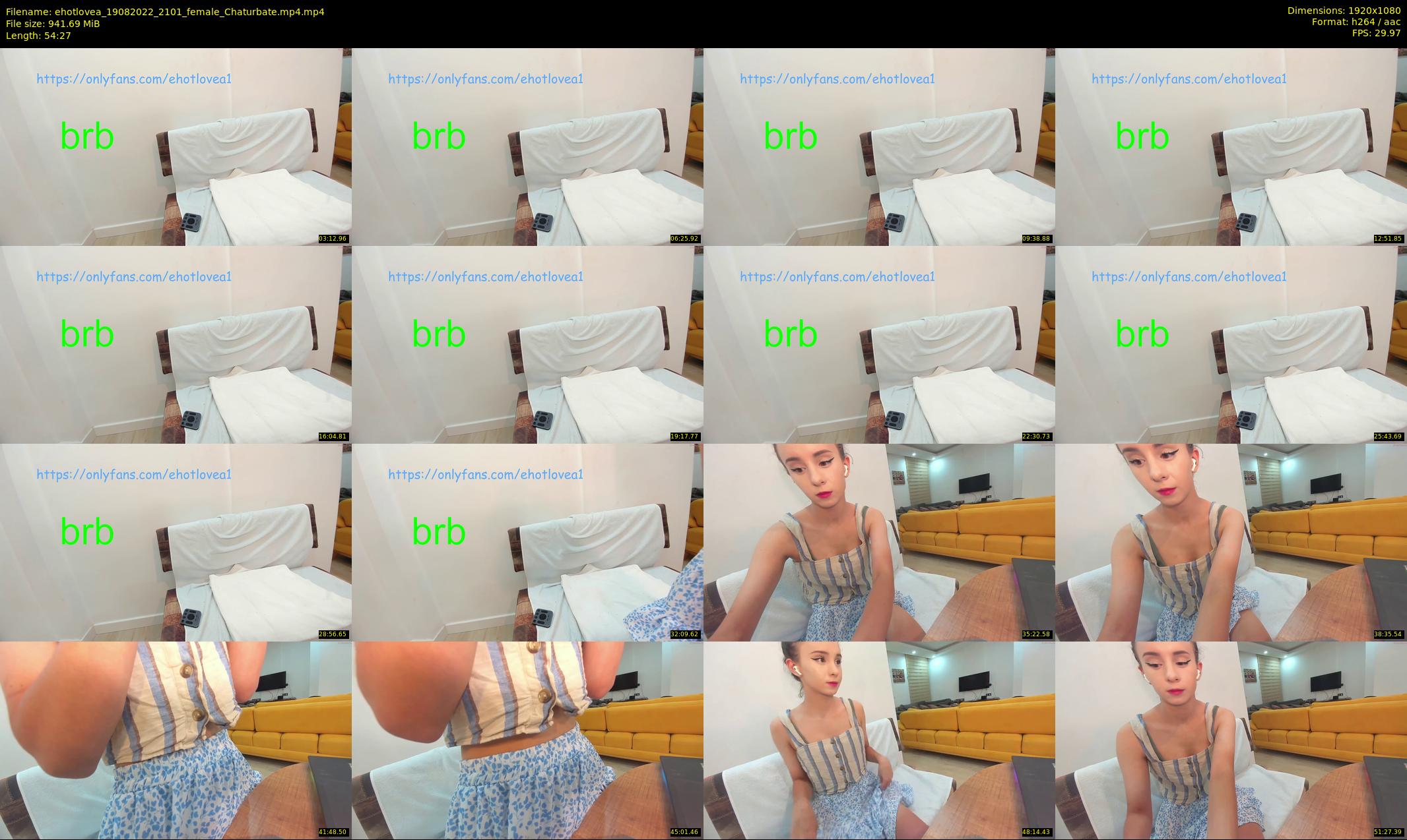 ehotlovea — 55 minute Chaturbate female cam show recording, 1080p, Aug 19, 2022