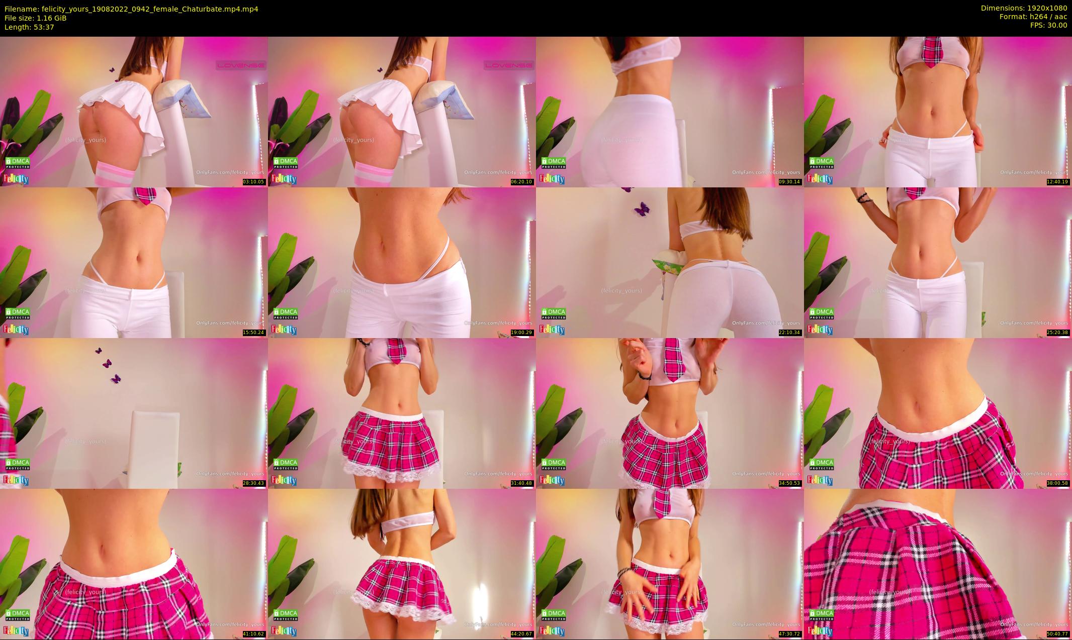 felicity_yours — 54 minute Chaturbate female cam show recording, 1080p, Aug 19, 2022