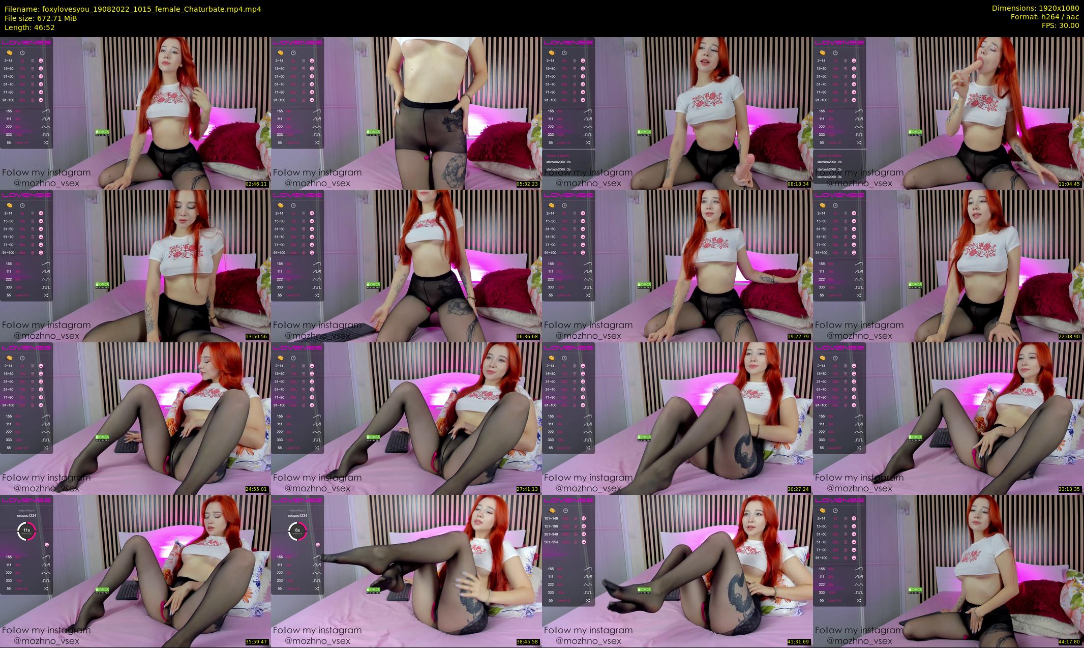 foxylovesyou — 47 minute Chaturbate female cam show recording, 1080p, Aug 19, 2022