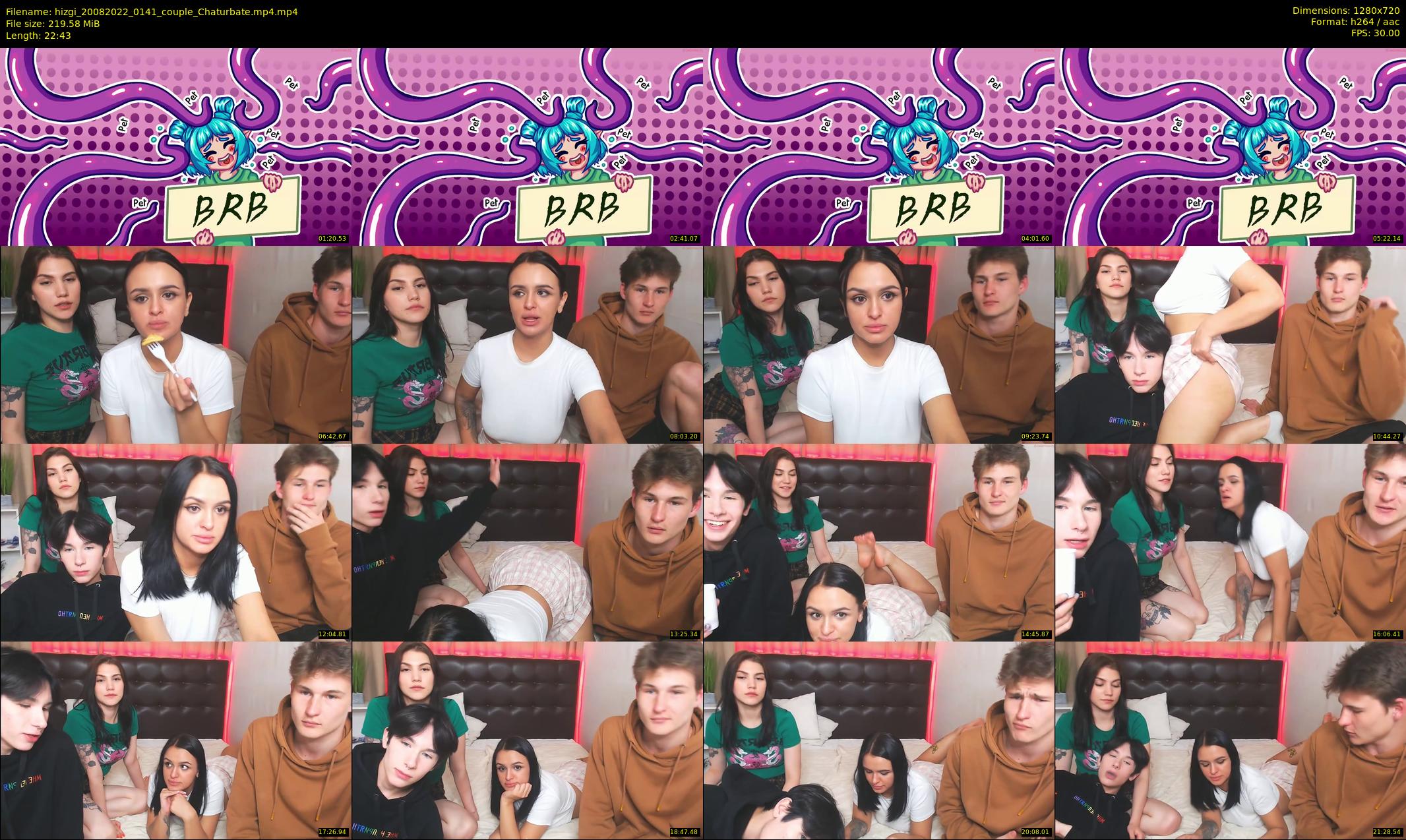 hizgi — 23 minute Chaturbate couple cam show recording, 720p, Aug 20, 2022