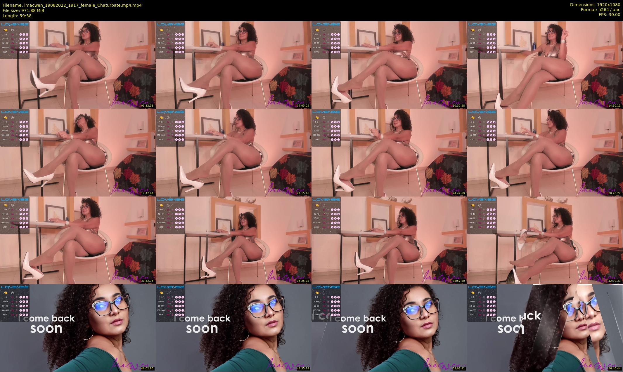 imacwen — 60 minute Chaturbate female cam show recording, 1080p, Aug 19, 2022