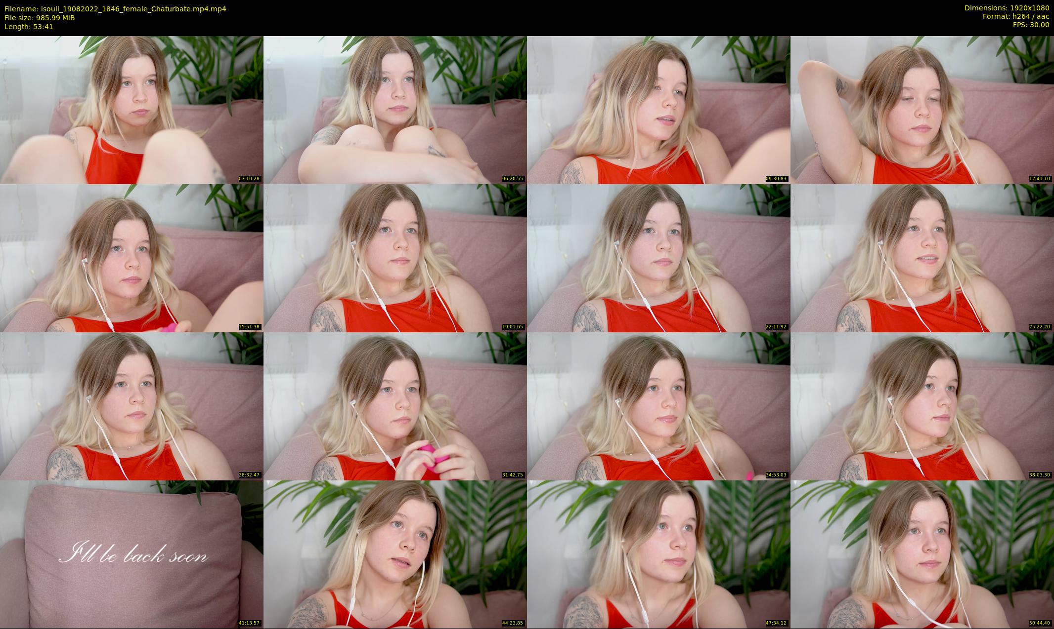 isoull — 54 minute Chaturbate female cam show recording, 1080p, Aug 19, 2022
