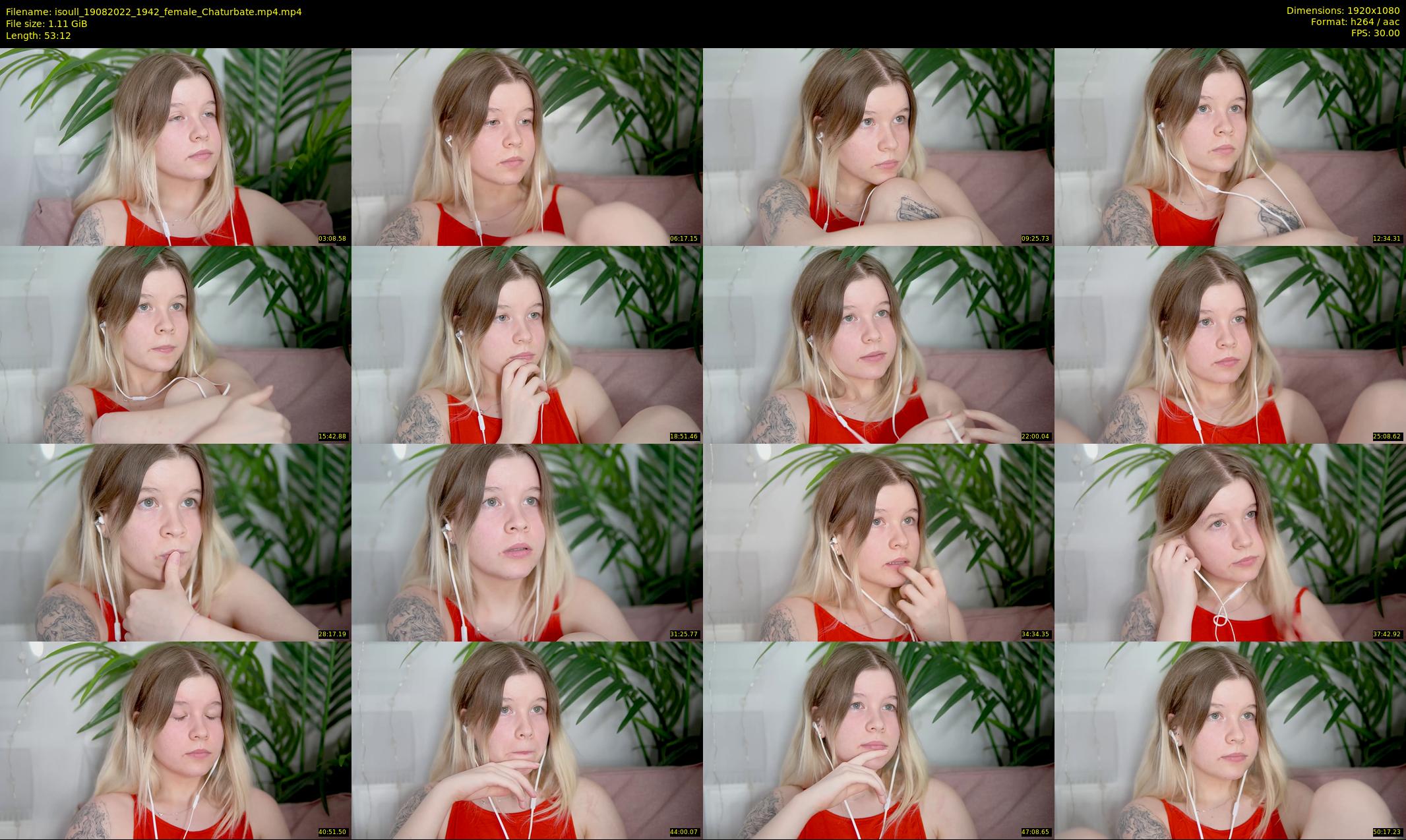 isoull — 54 minute Chaturbate female cam show recording, 1080p, Aug 19, 2022