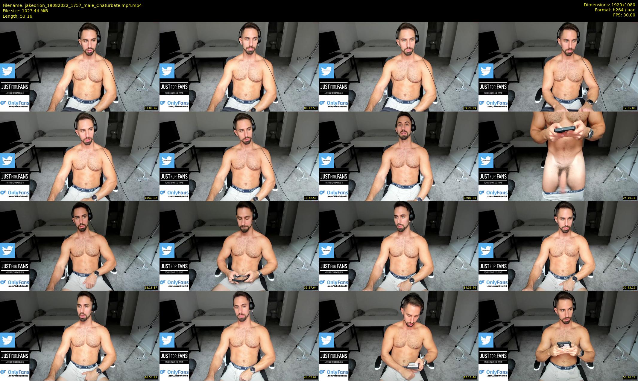 jakeorion — 54 minute Chaturbate male cam show recording, 1080p, Aug 19, 2022