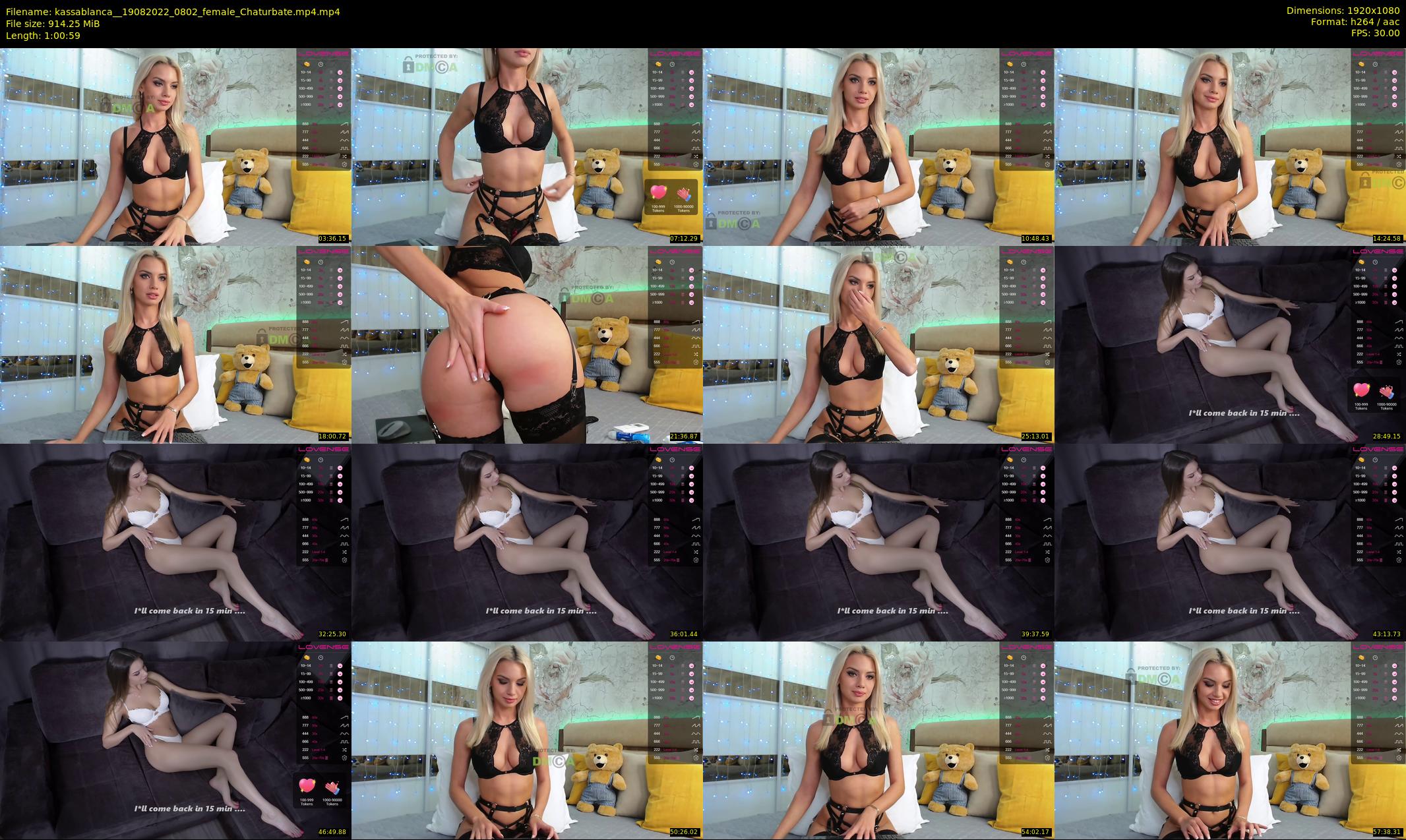 kassablanca_ — 61 minute Chaturbate female cam show recording, 1080p, Aug 19, 2022