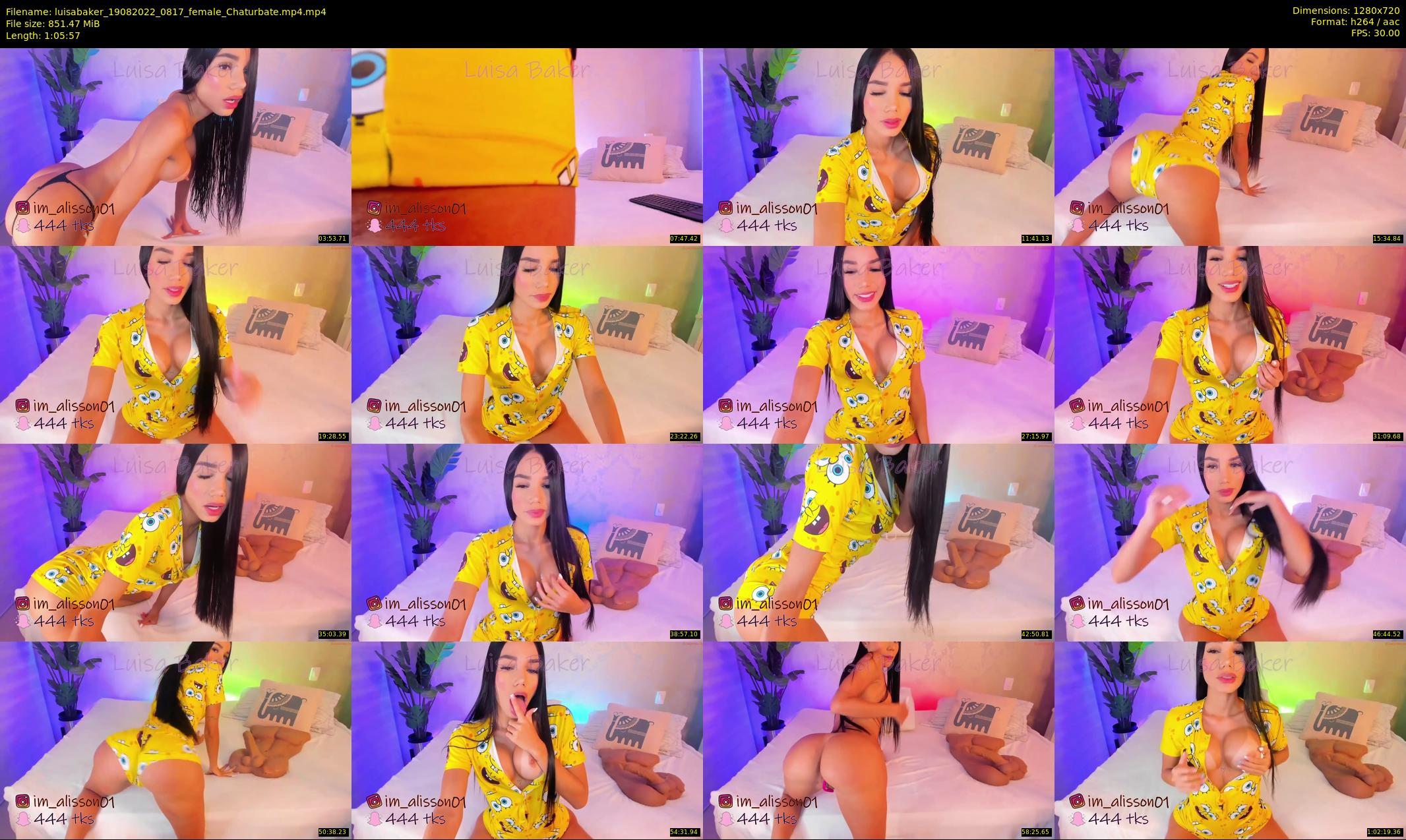luisabaker — 66 minute Chaturbate female cam show recording, 720p, Aug 19, 2022