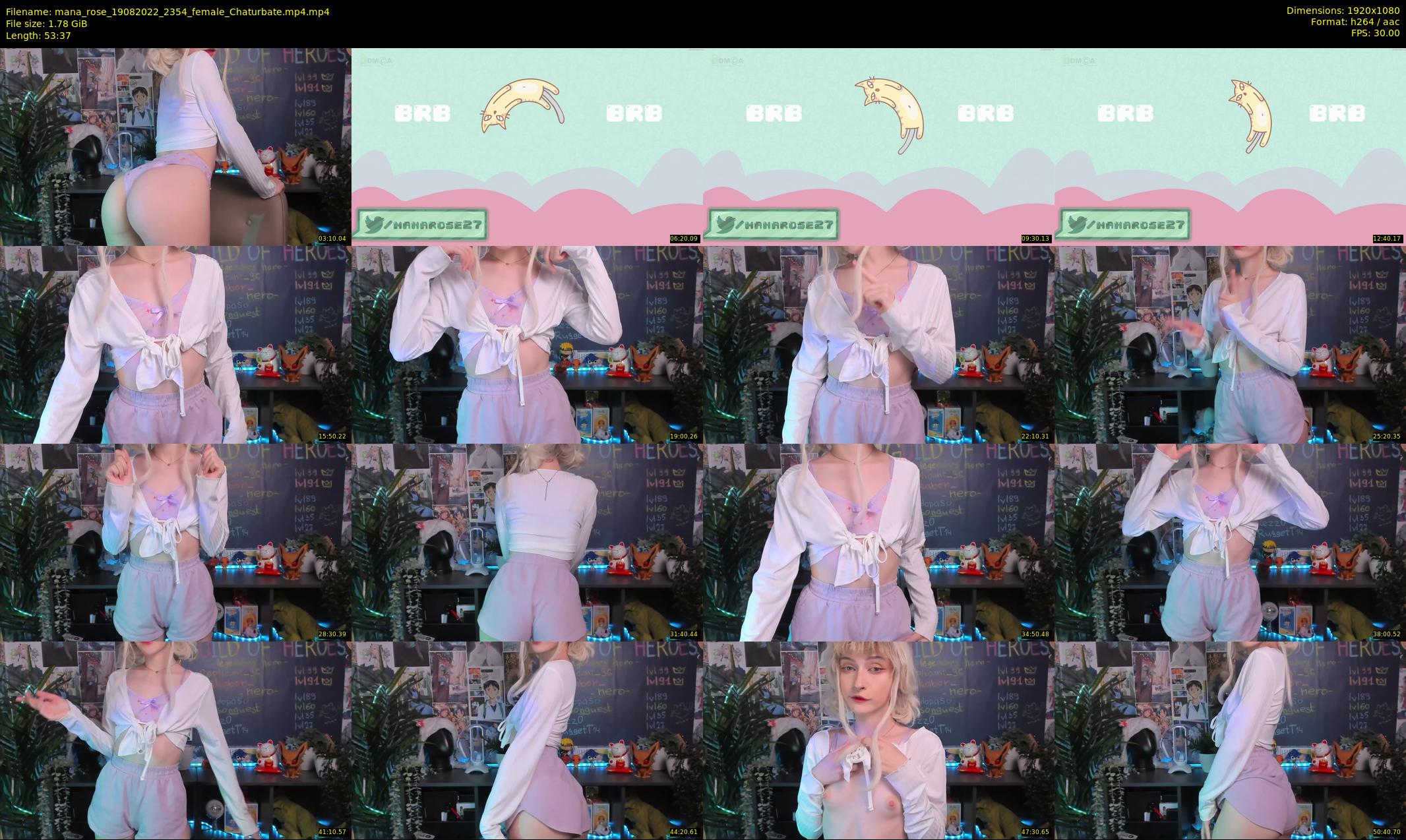 mana_rose — 54 minute Chaturbate female cam show recording, 1080p, Aug 19, 2022