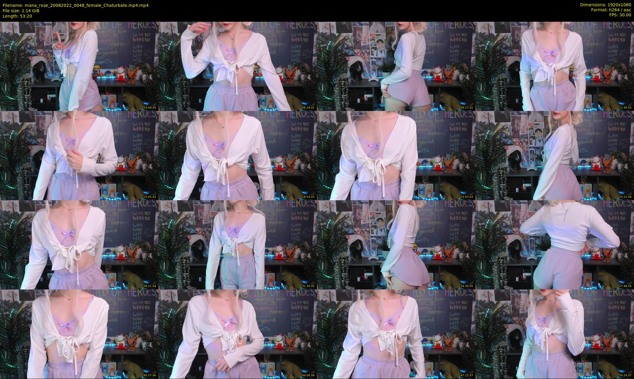 mana_rose — 54 minute Chaturbate female cam show recording, 1080p, Aug 20, 2022