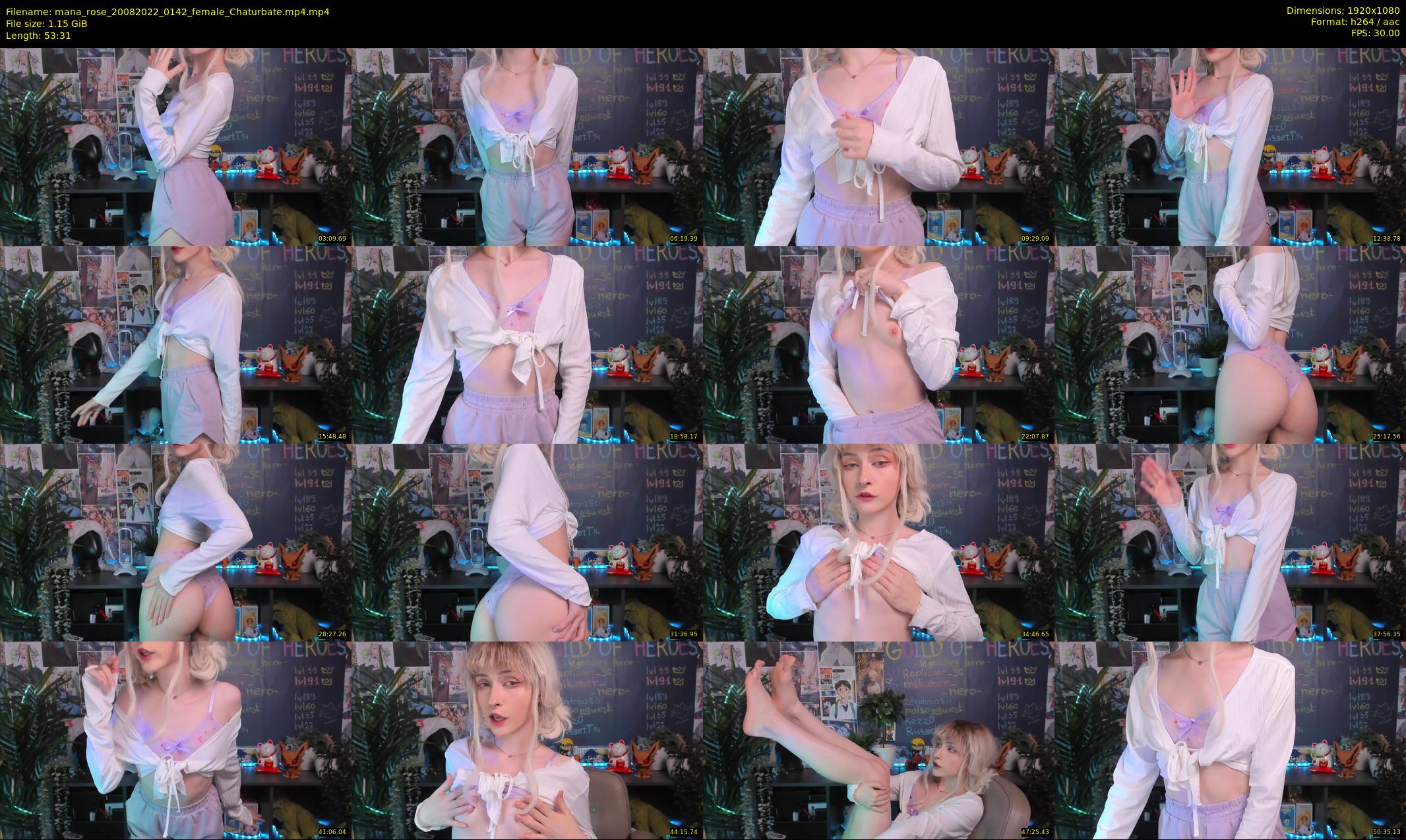 mana_rose — 54 minute Chaturbate female cam show recording, 1080p, Aug 20, 2022