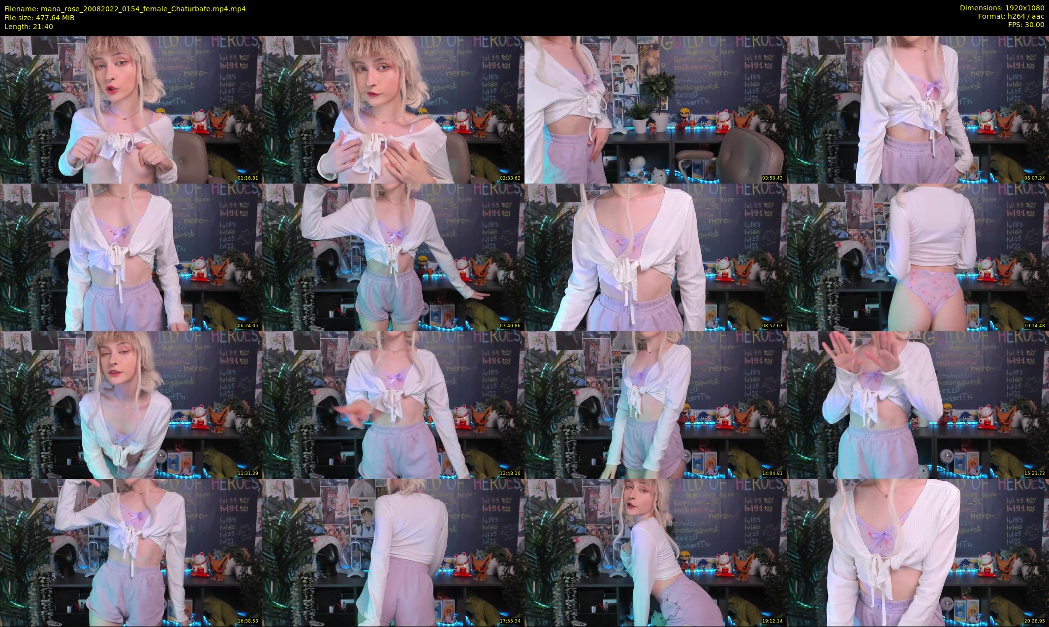 mana_rose — 22 minute Chaturbate female cam show recording, 1080p, Aug 20, 2022