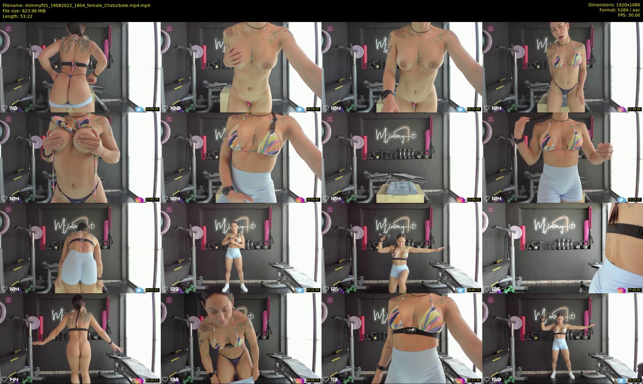 mimmyfit1 — 54 minute Chaturbate female cam show recording, 1080p, Aug 19, 2022