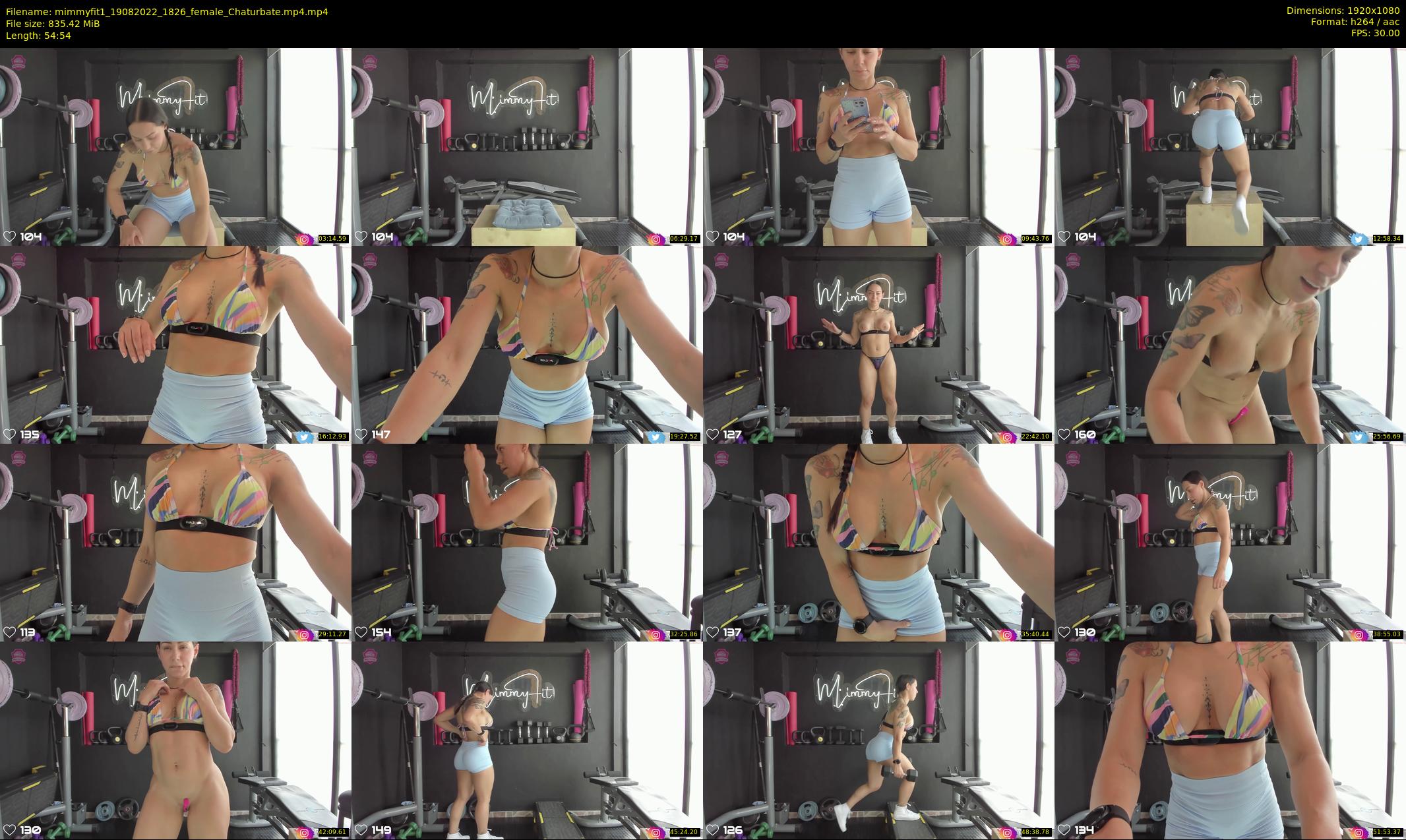 mimmyfit1 — 55 minute Chaturbate female cam show recording, 1080p, Aug 19, 2022