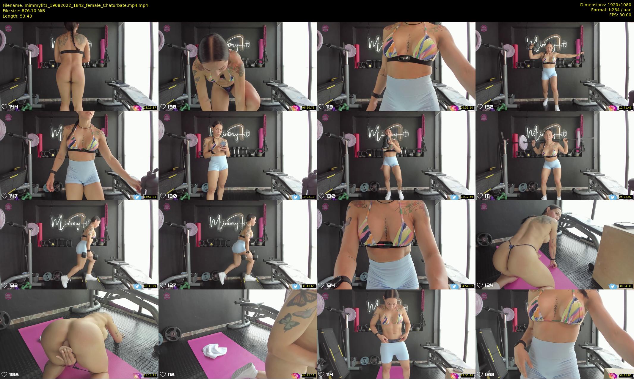 mimmyfit1 — 54 minute Chaturbate female cam show recording, 1080p, Aug 19, 2022