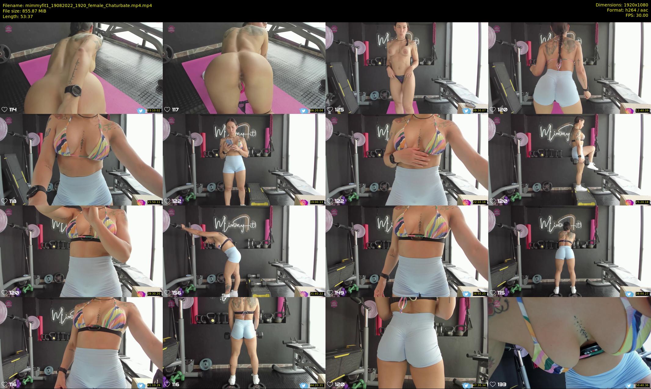 mimmyfit1 — 54 minute Chaturbate female cam show recording, 1080p, Aug 19, 2022
