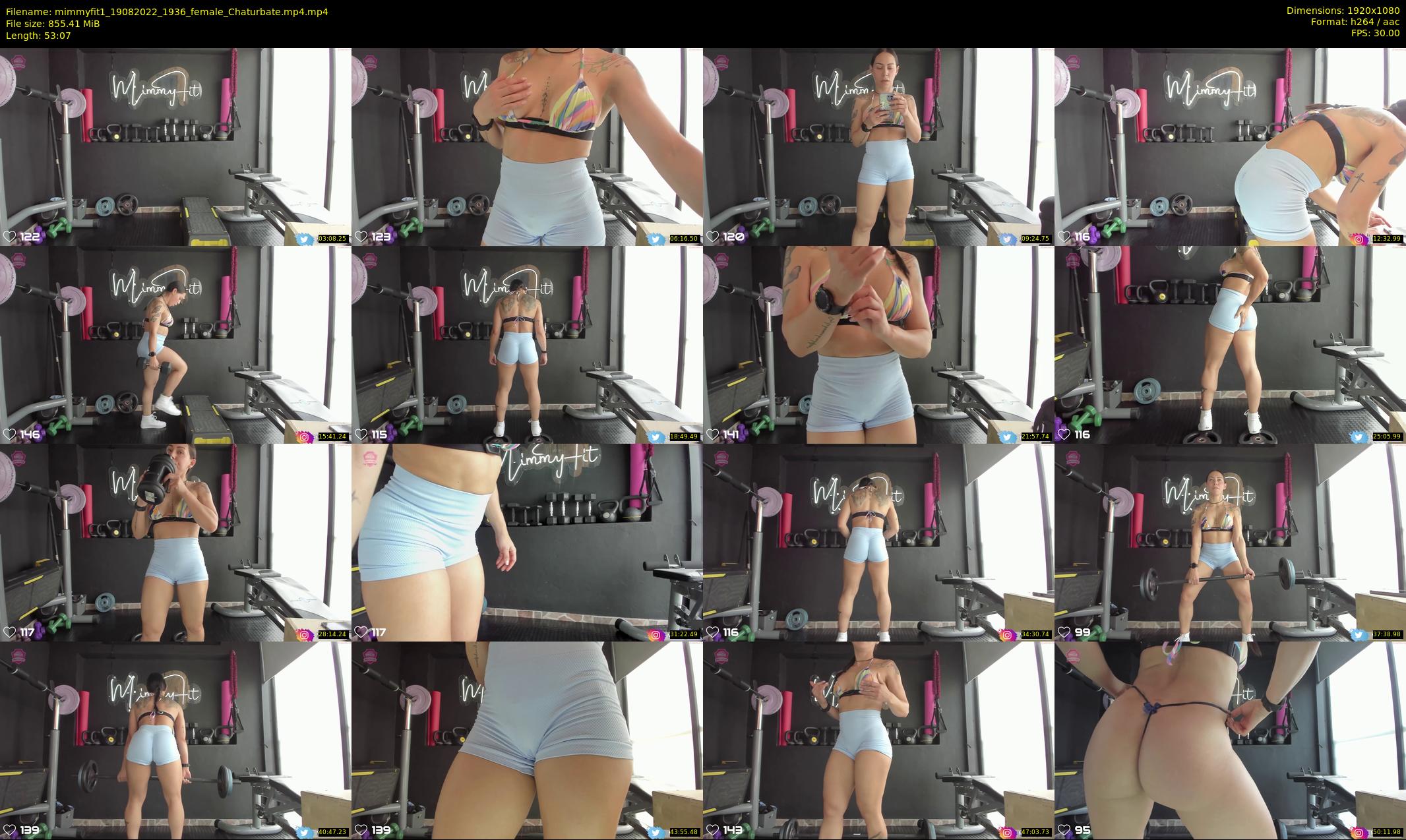mimmyfit1 — 54 minute Chaturbate female cam show recording, 1080p, Aug 19, 2022