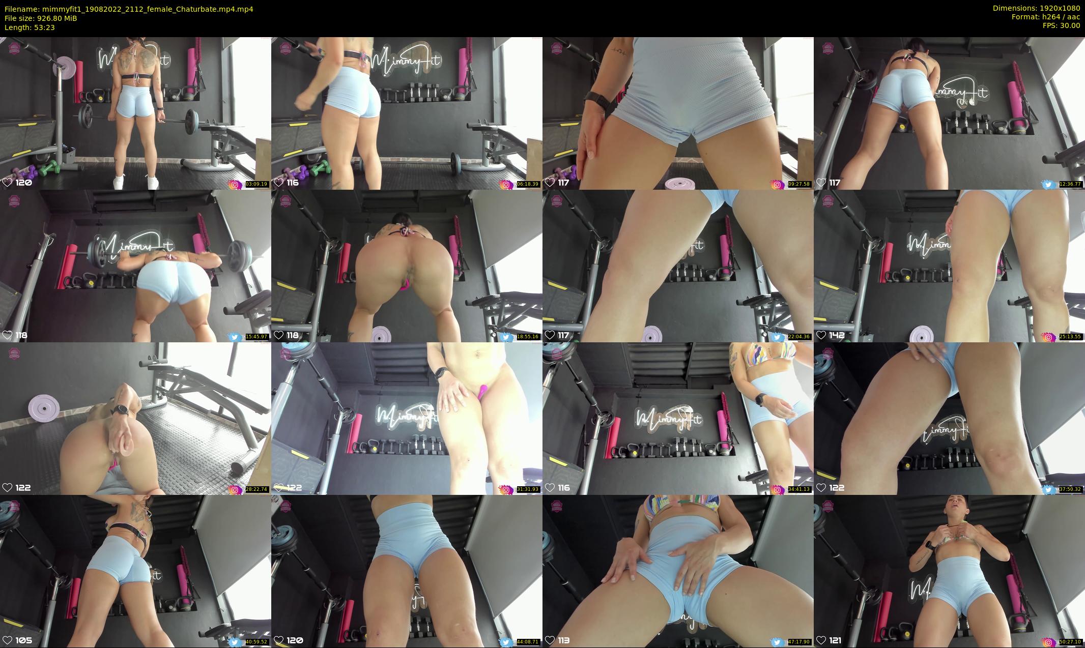 mimmyfit1 — 54 minute Chaturbate female cam show recording, 1080p, Aug 19, 2022