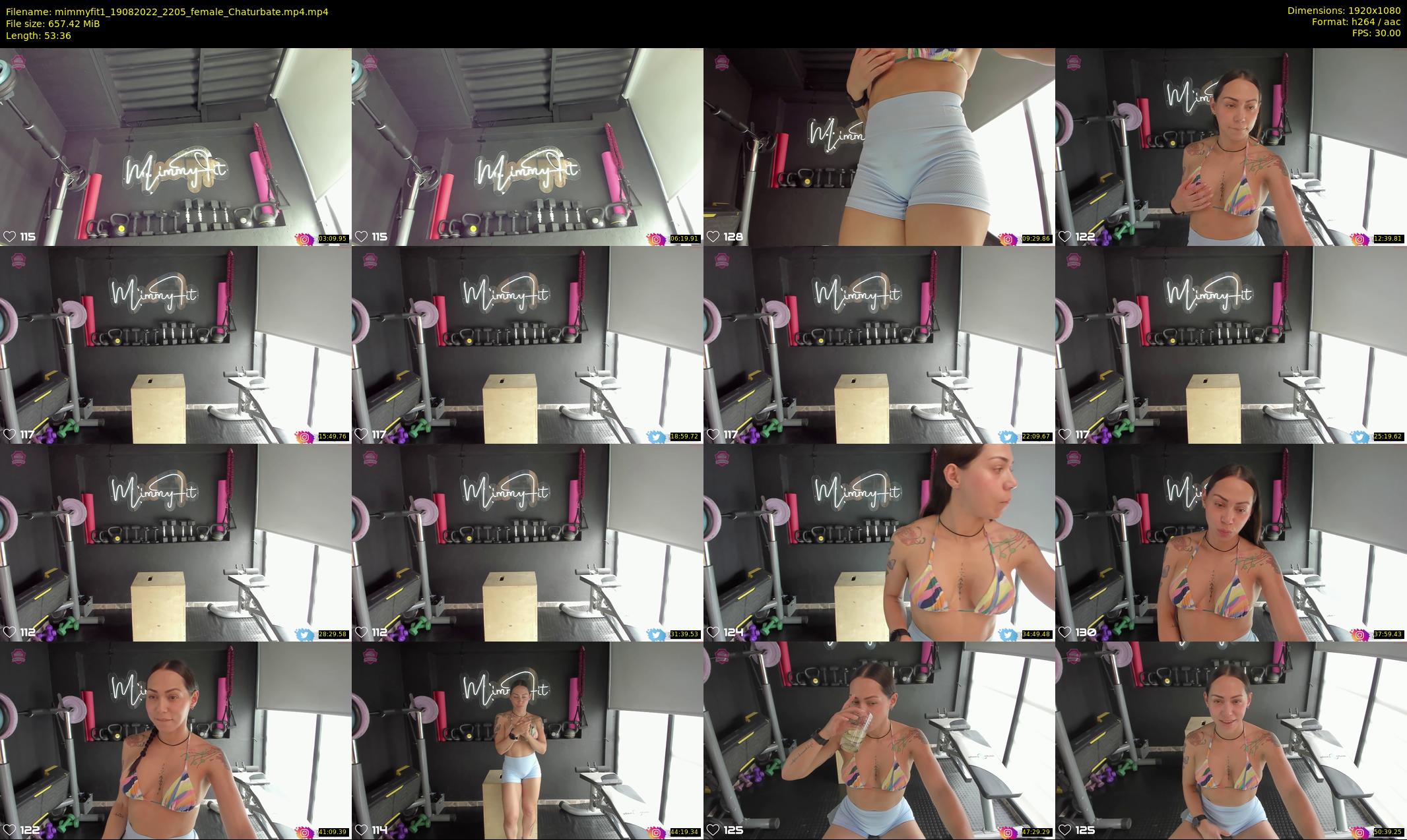 mimmyfit1 — 54 minute Chaturbate female cam show recording, 1080p, Aug 19, 2022