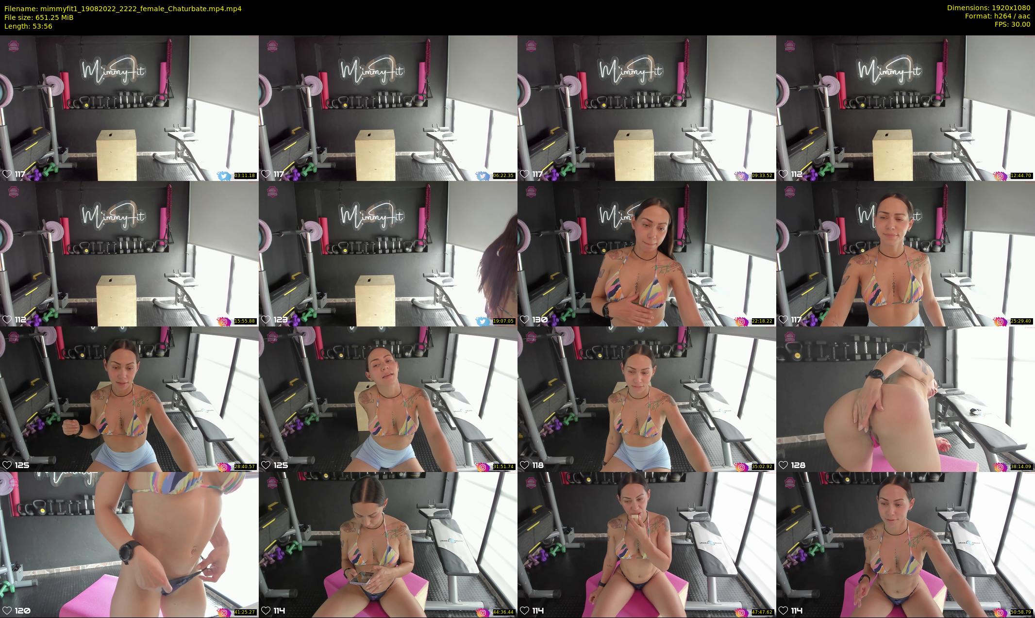 mimmyfit1 — 54 minute Chaturbate female cam show recording, 1080p, Aug 19, 2022
