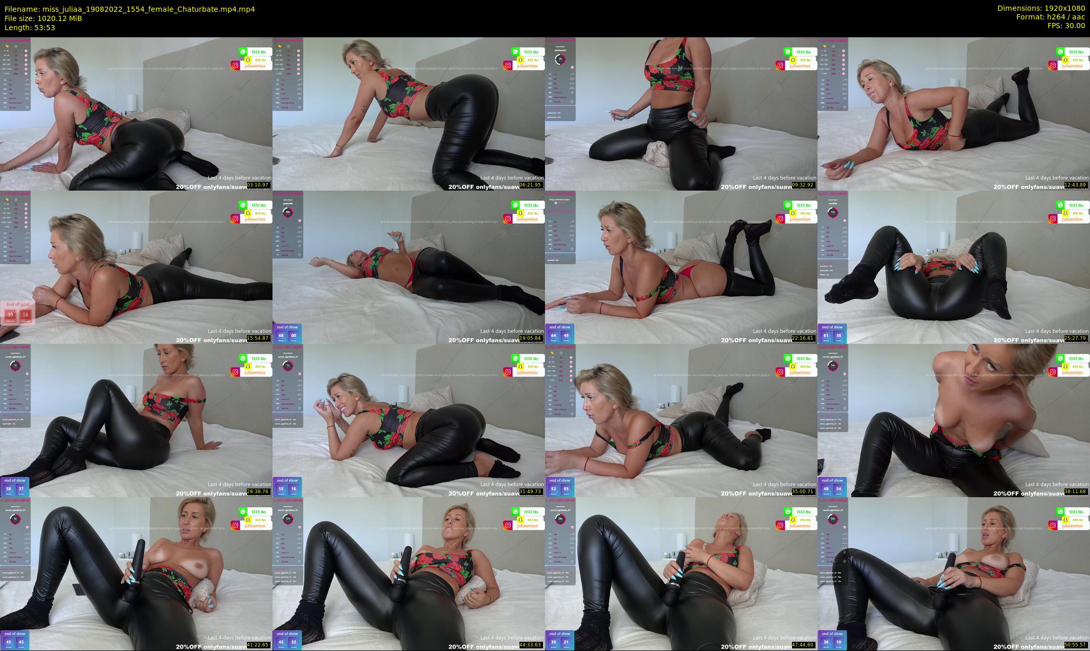miss_juliaa — 54 minute Chaturbate female cam show recording, 1080p, Aug 19, 2022