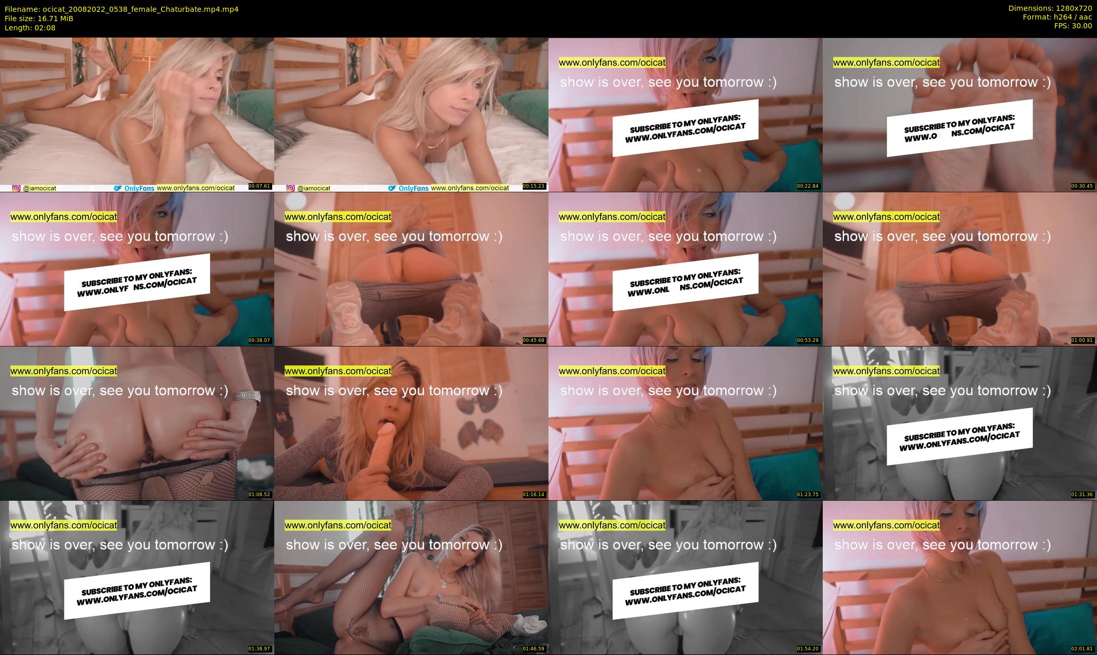 ocicat — 3 minute Chaturbate female cam show recording, 720p, Aug 20, 2022