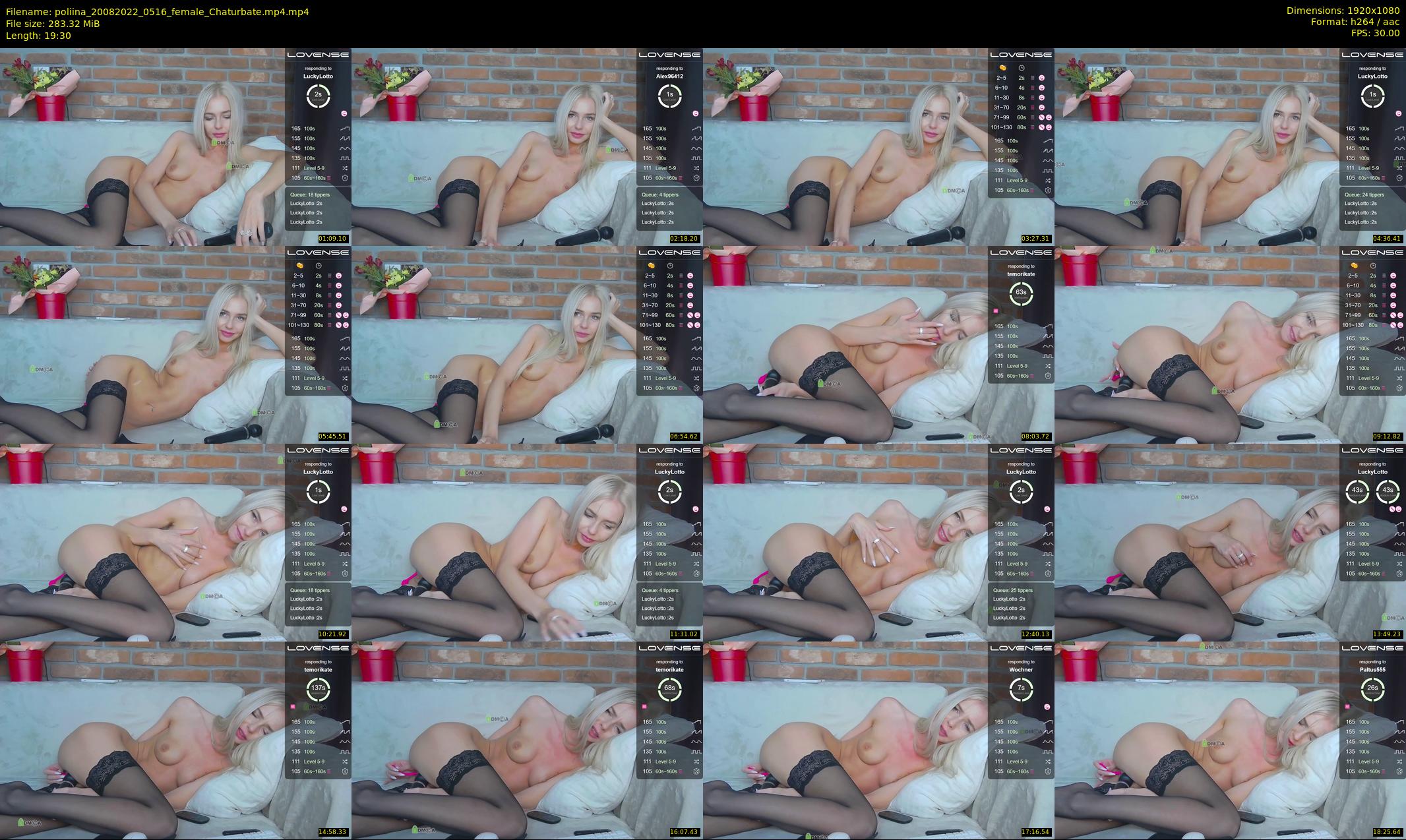 poliina — 20 minute Chaturbate female cam show recording, 1080p, Aug 20, 2022