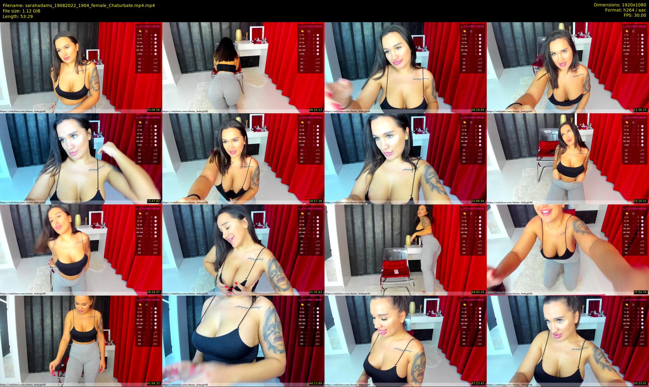 sarahadams — 54 minute Chaturbate female cam show recording, 1080p, Aug 19, 2022