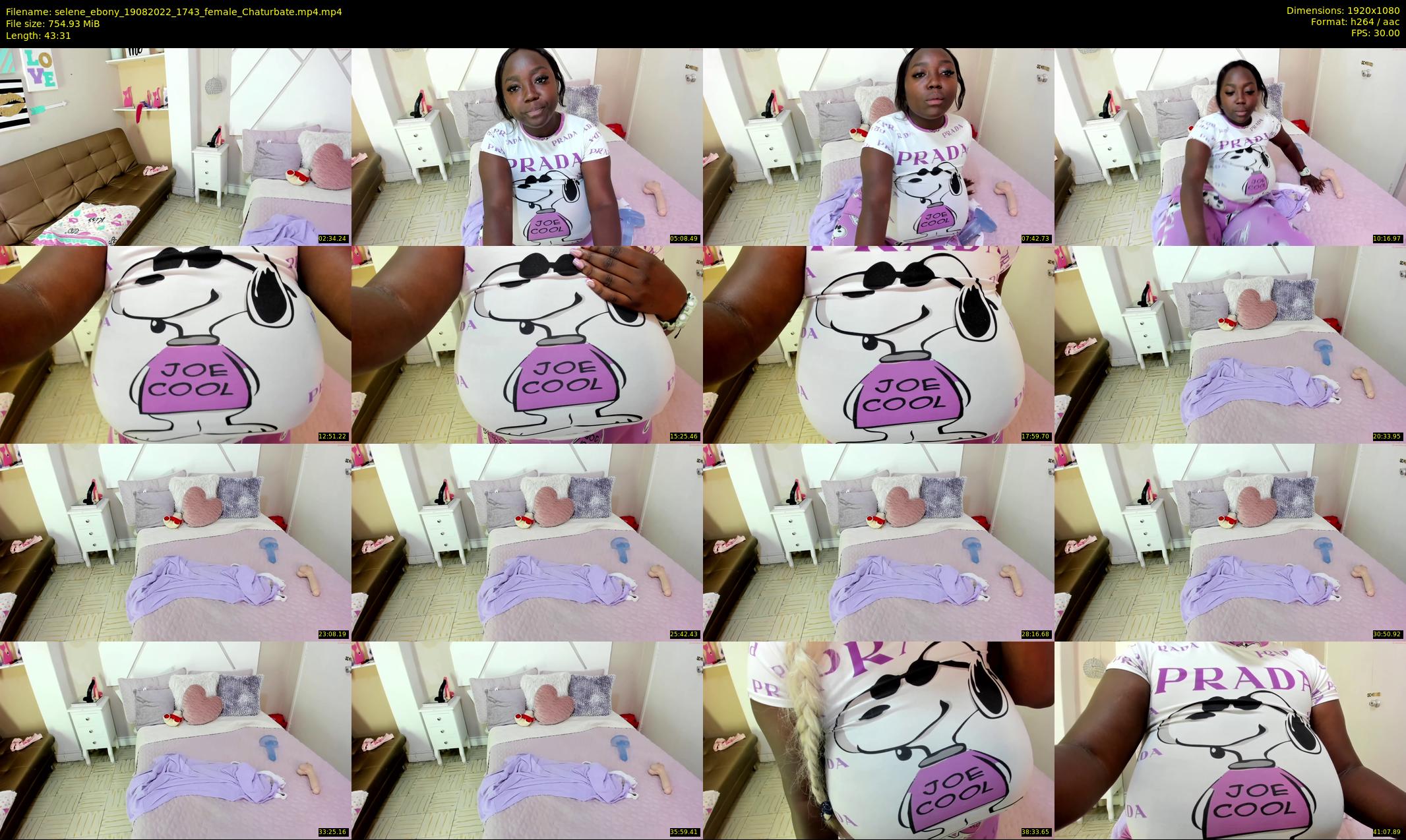selene_ebony — 44 minute Chaturbate female cam show recording, 1080p, Aug 19, 2022