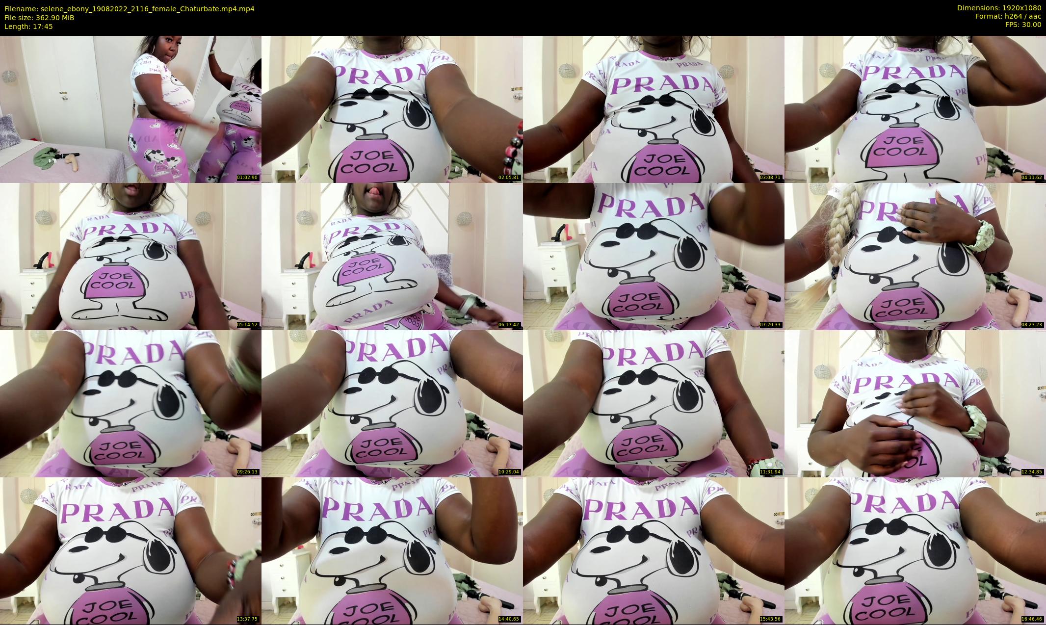 selene_ebony — 18 minute Chaturbate female cam show recording, 1080p, Aug 19, 2022