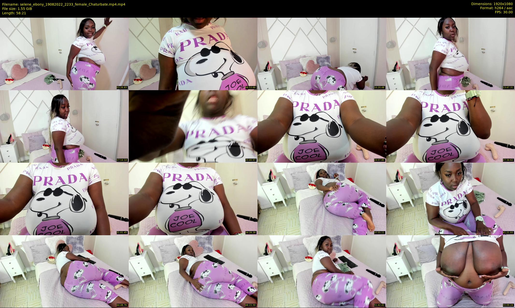 selene_ebony — 59 minute Chaturbate female cam show recording, 1080p, Aug 19, 2022