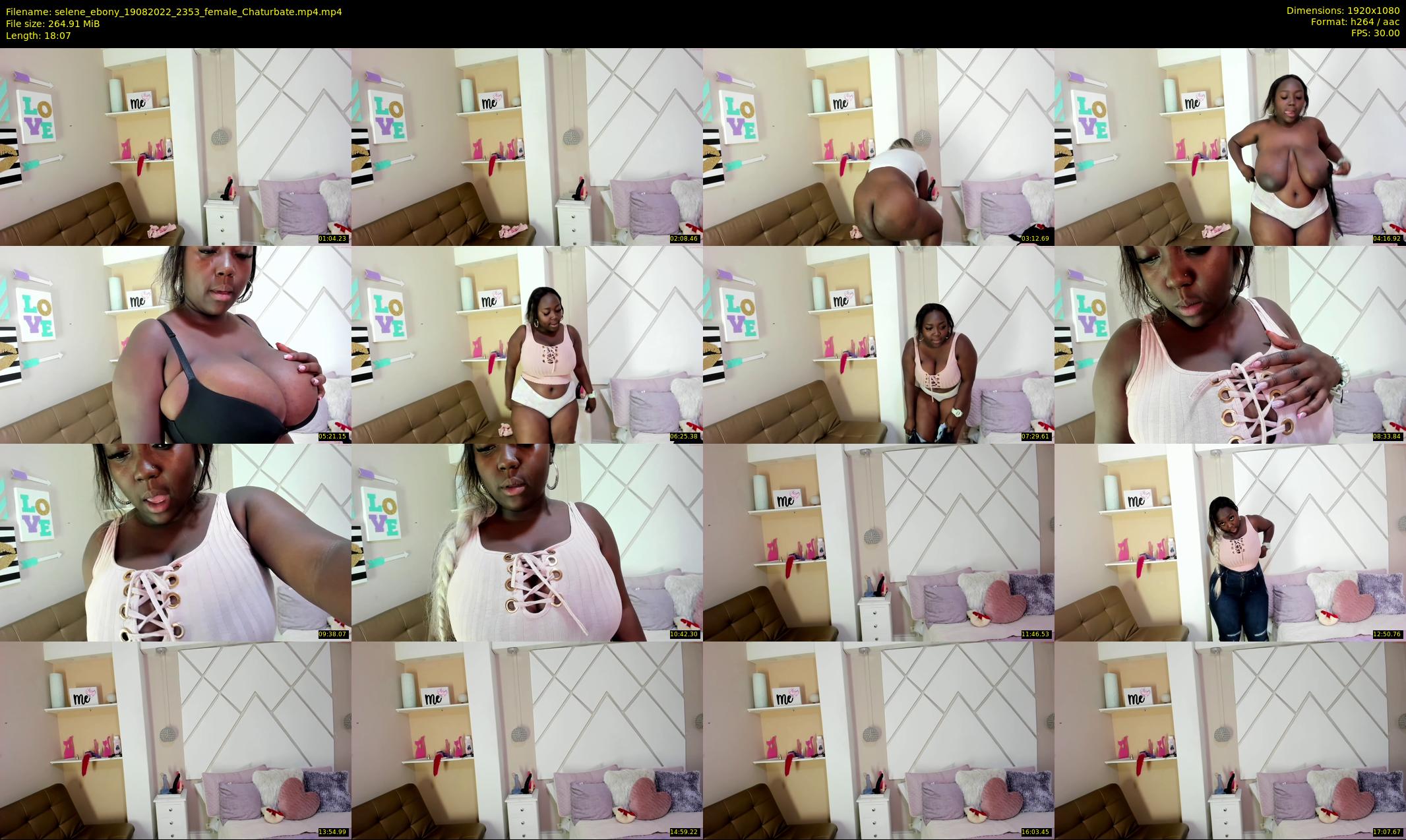 selene_ebony — 19 minute Chaturbate female cam show recording, 1080p, Aug 19, 2022