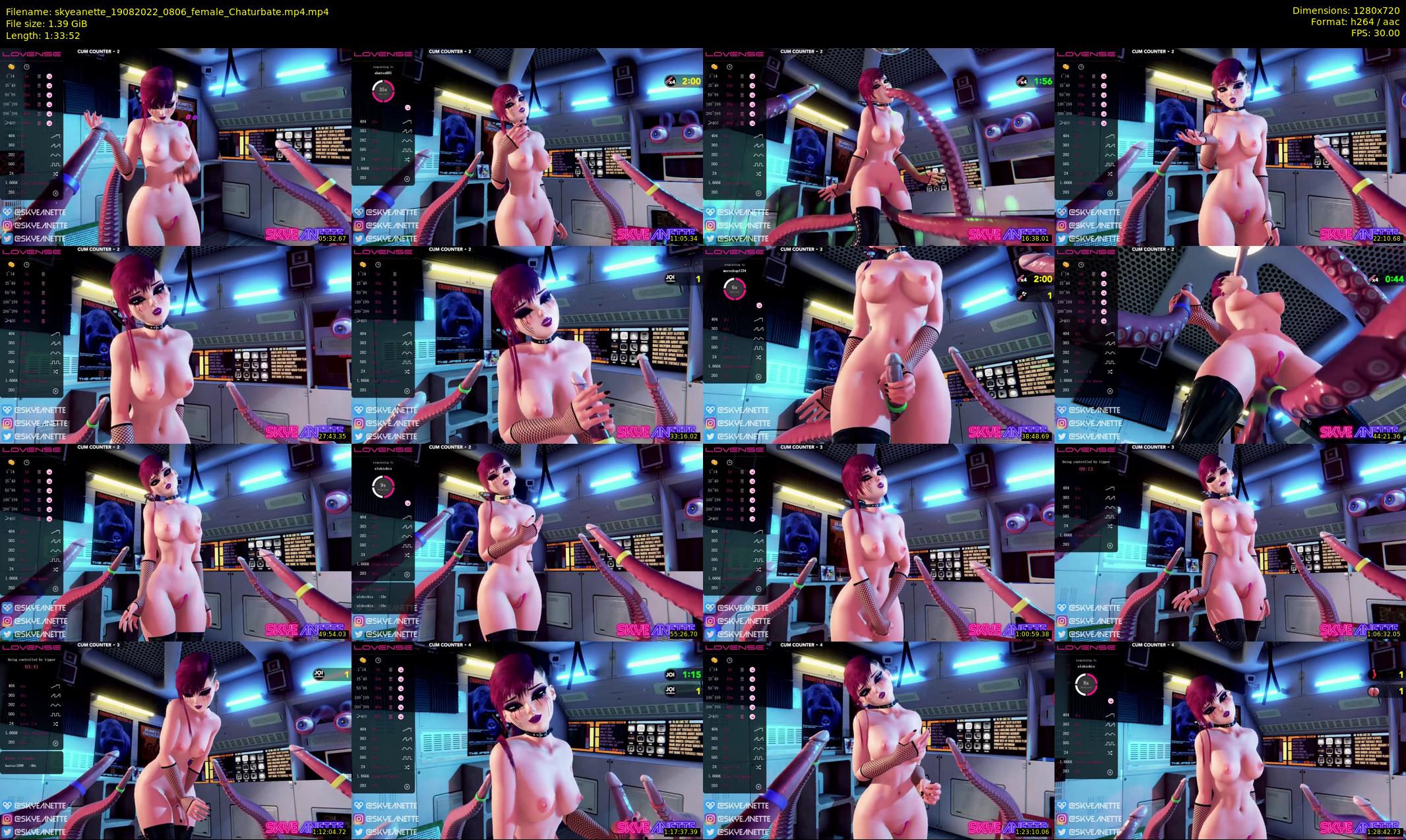 skyeanette — 94 minute Chaturbate female cam show recording, 720p, Aug 19, 2022
