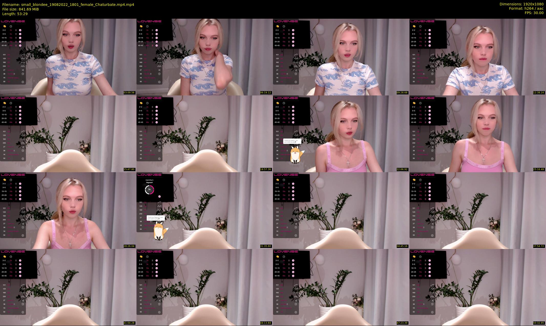small_blondee — 54 minute Chaturbate female cam show recording, 1080p, Aug 19, 2022