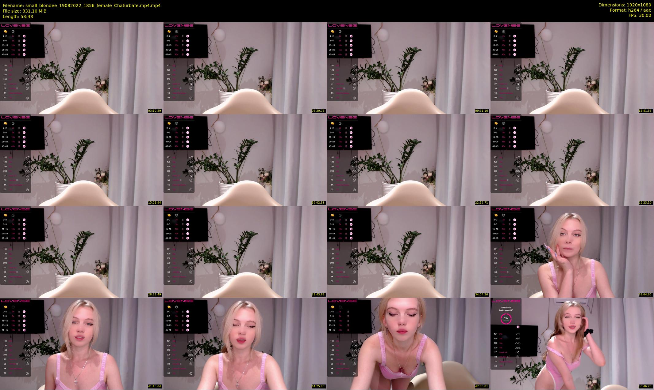 small_blondee — 54 minute Chaturbate female cam show recording, 1080p, Aug 19, 2022