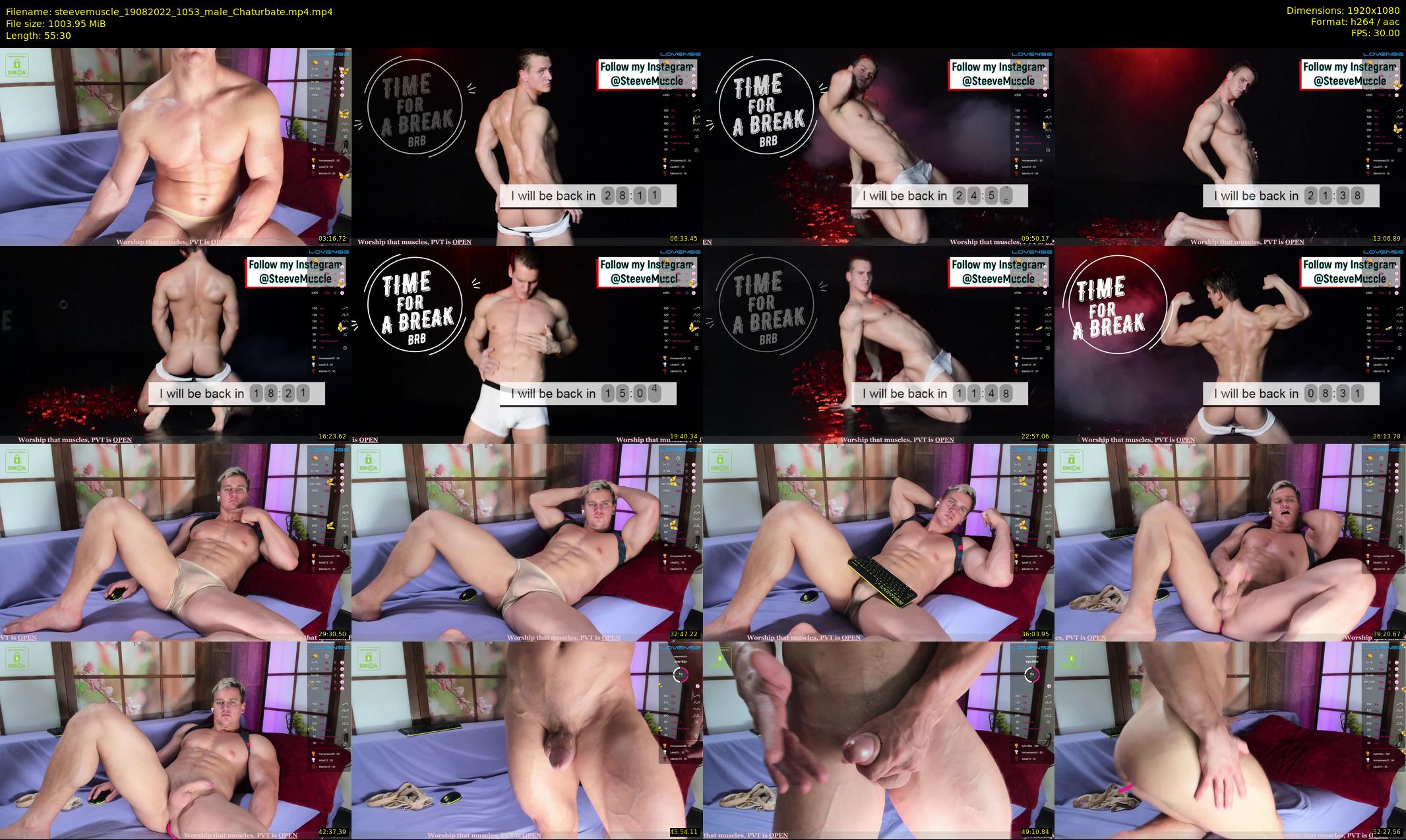 steevemuscle — 56 minute Chaturbate male cam show recording, 1080p, Aug 19, 2022