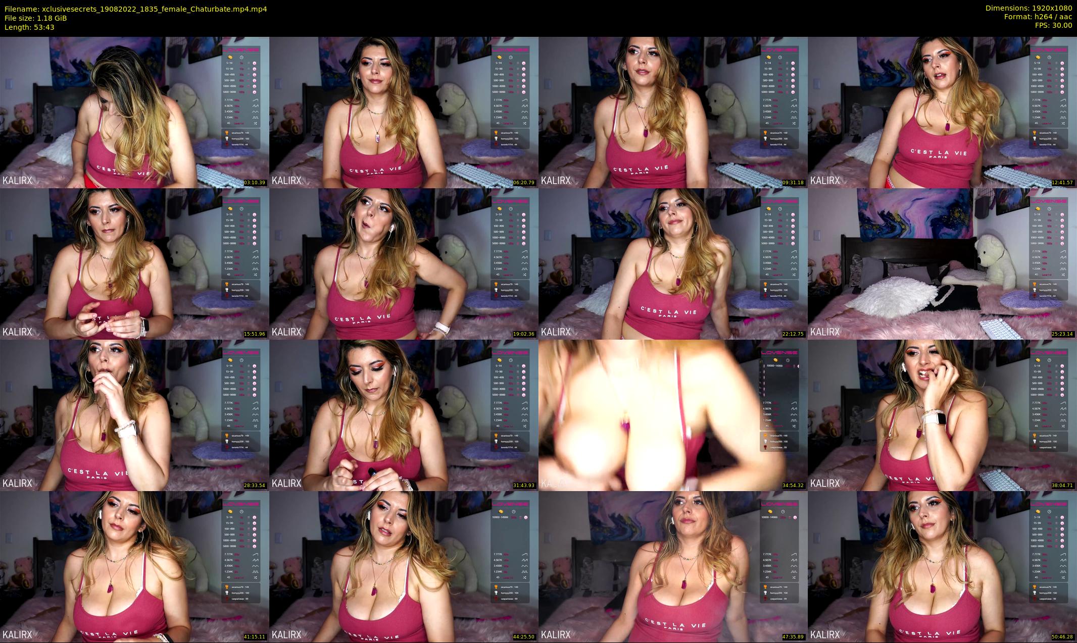 xclusivesecrets — 54 minute Chaturbate female cam show recording, 1080p, Aug 19, 2022