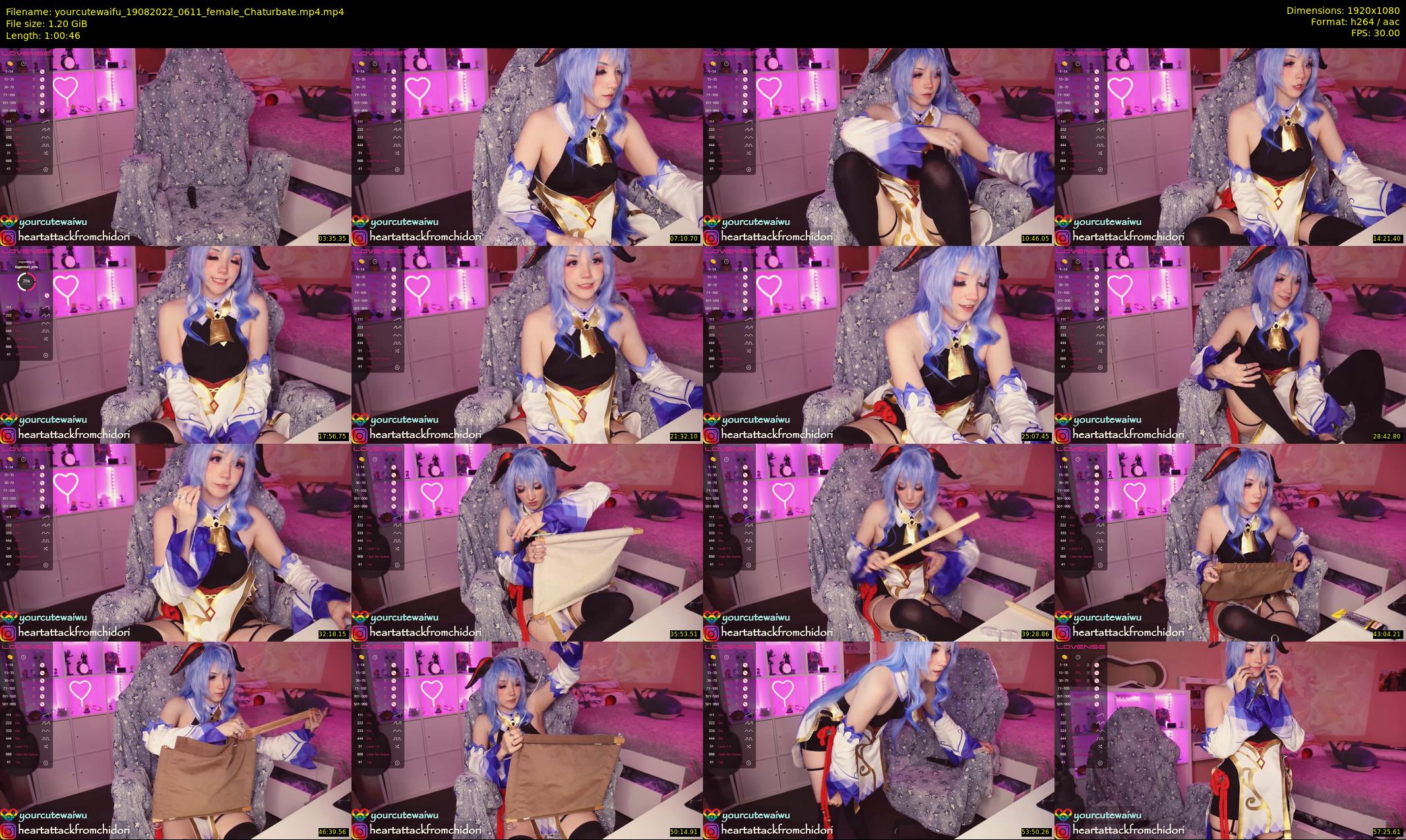 yourcutewaifu — 61 minute Chaturbate female cam show recording, 1080p, Aug 19, 2022
