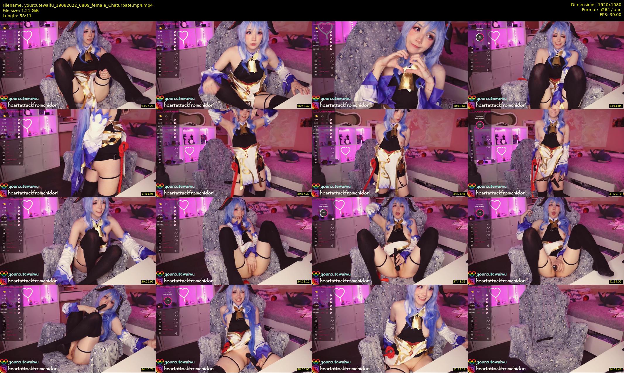 yourcutewaifu — 59 minute Chaturbate female cam show recording, 1080p, Aug 19, 2022