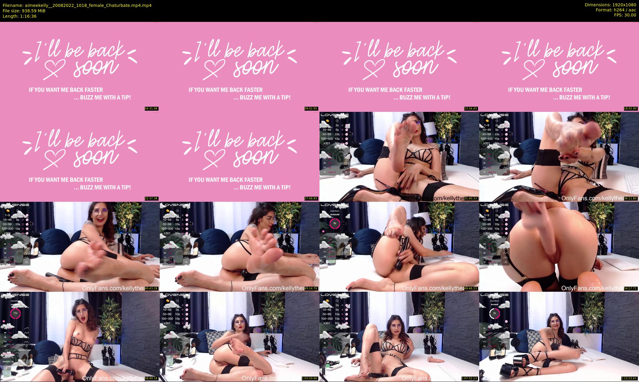aimeekelly_ — 77 minute Chaturbate female cam show recording, 1080p, Aug 20, 2022