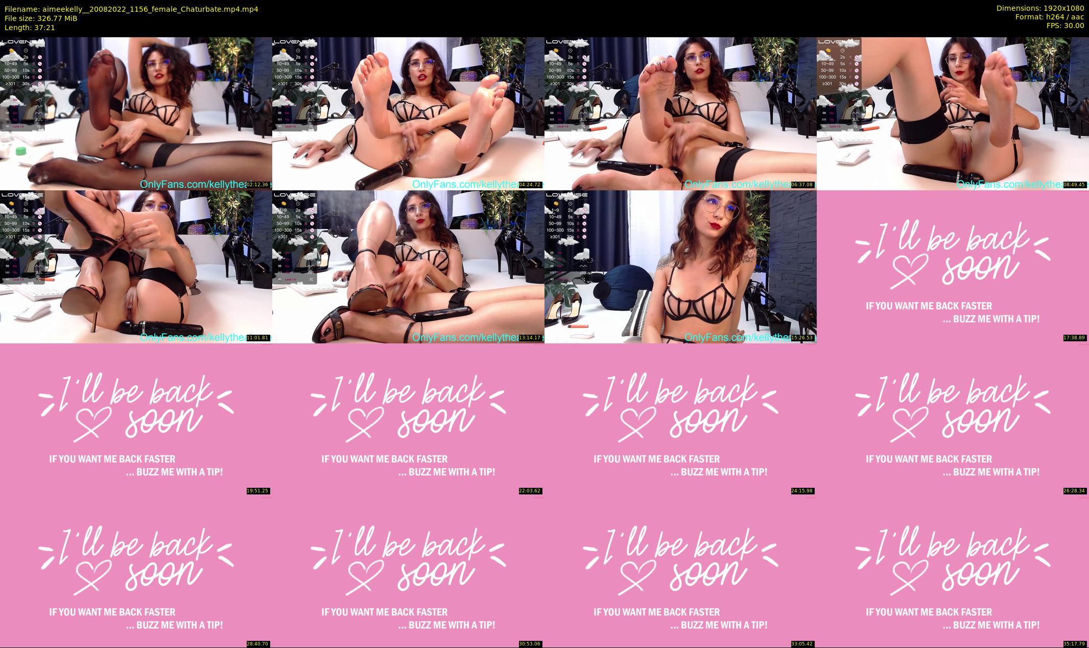 aimeekelly_ — 38 minute Chaturbate female cam show recording, 1080p, Aug 20, 2022