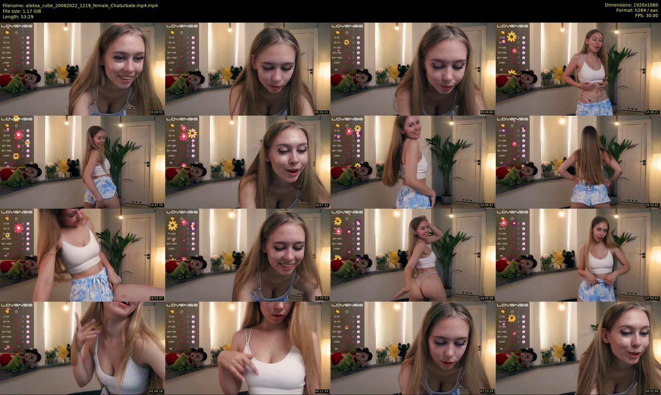 aleksa_cutie — 54 minute Chaturbate female cam show recording, 1080p, Aug 20, 2022