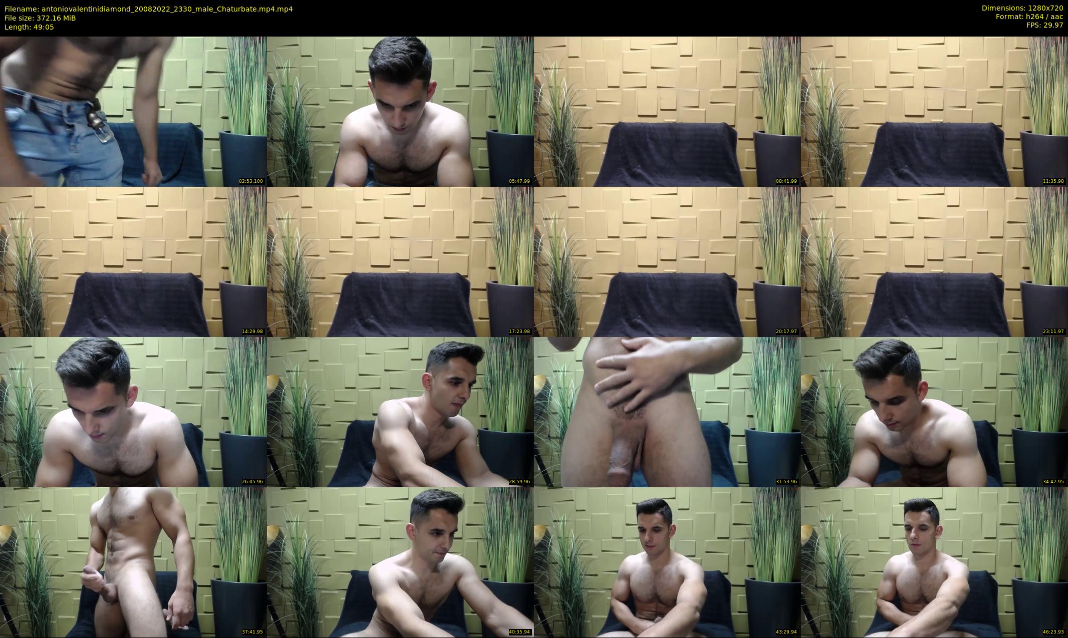 antoniovalentinidiamond — 50 minute Chaturbate male cam show recording, 720p, Aug 20, 2022