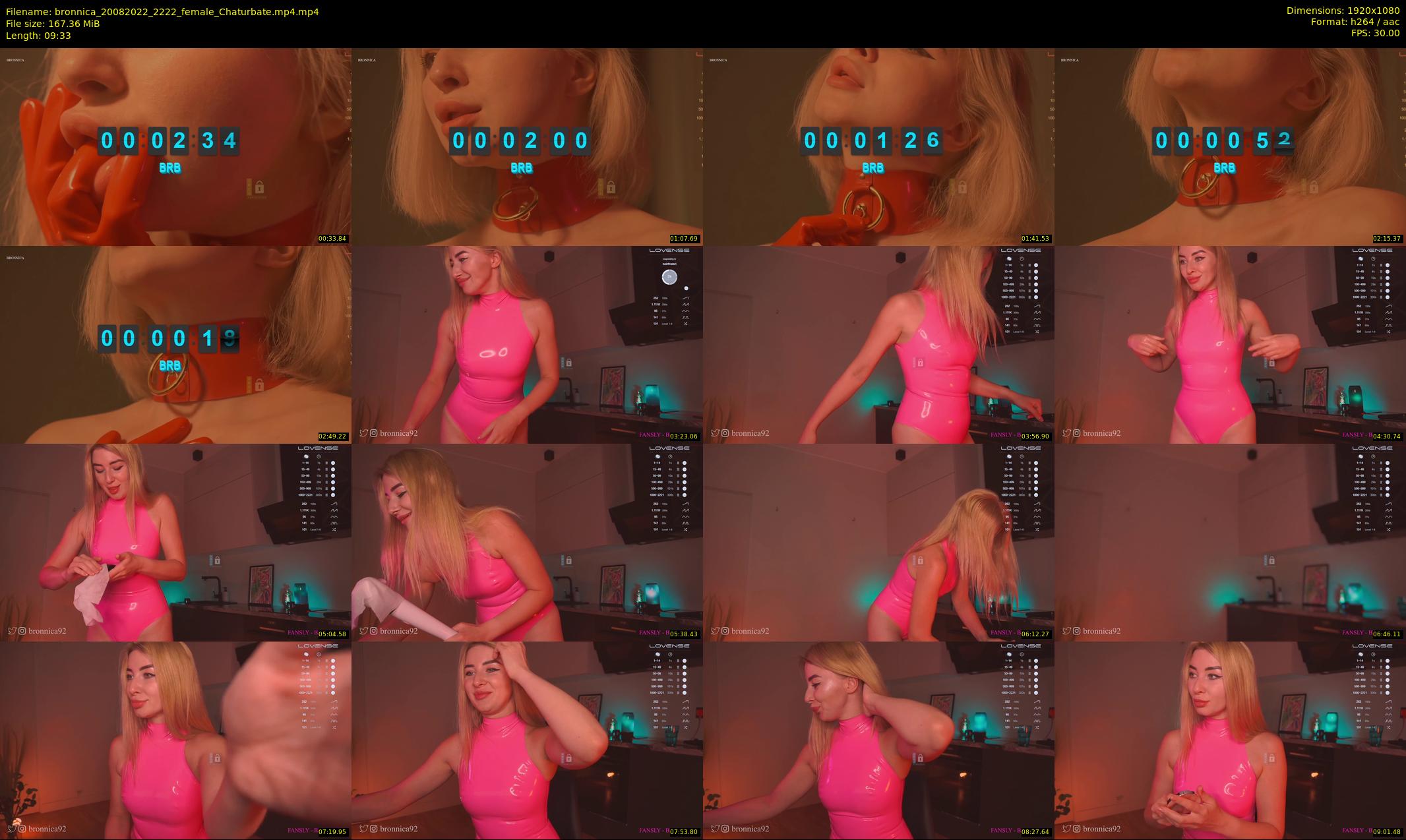 bronnica — 10 minute Chaturbate female cam show recording, 1080p, Aug 20, 2022