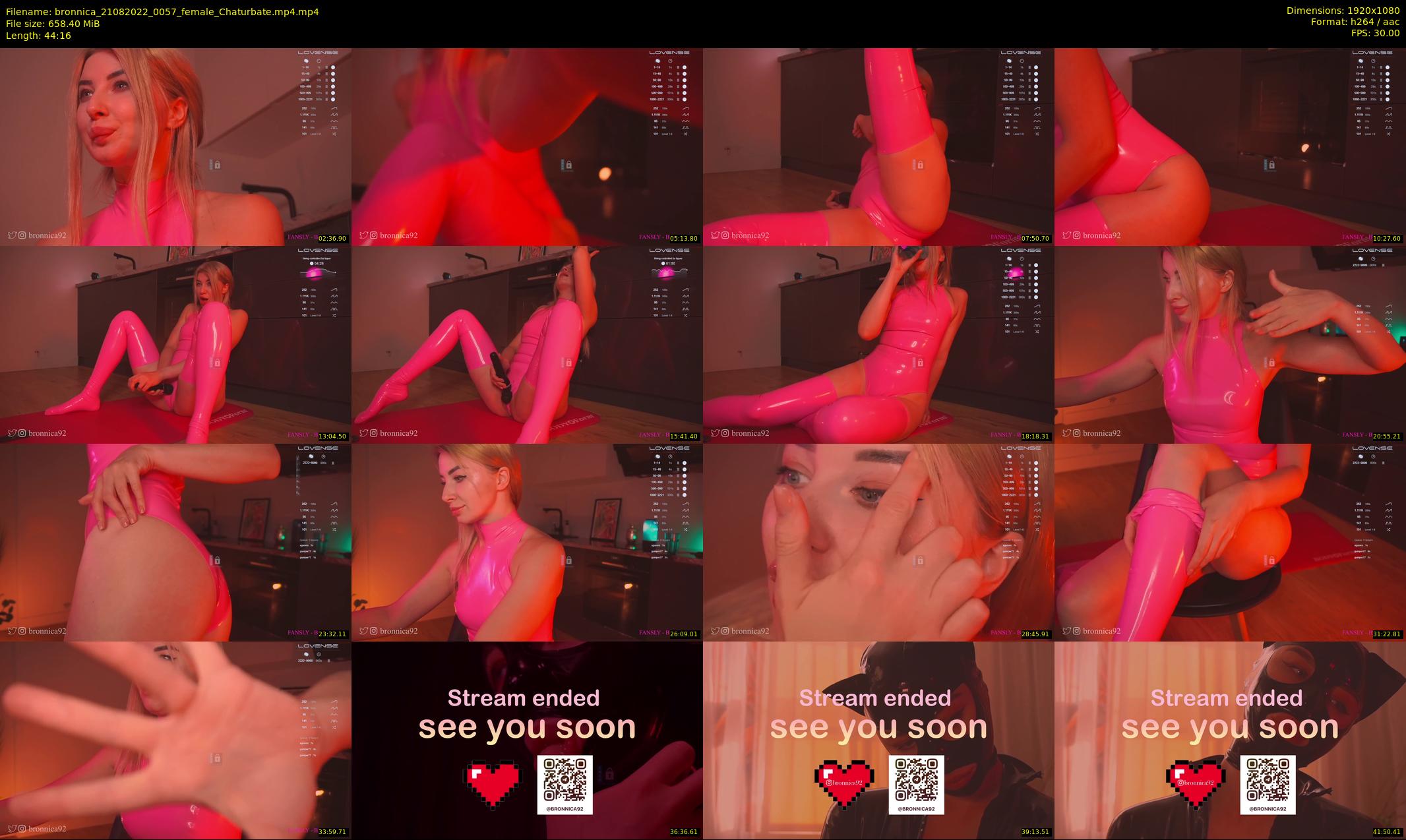 bronnica — 45 minute Chaturbate female cam show recording, 1080p, Aug 21, 2022