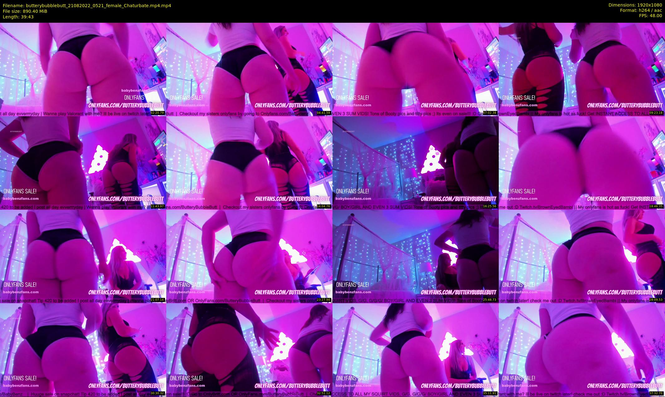 butterybubblebutt — 40 minute Chaturbate couple cam show recording, 1080p, Aug 21, 2022