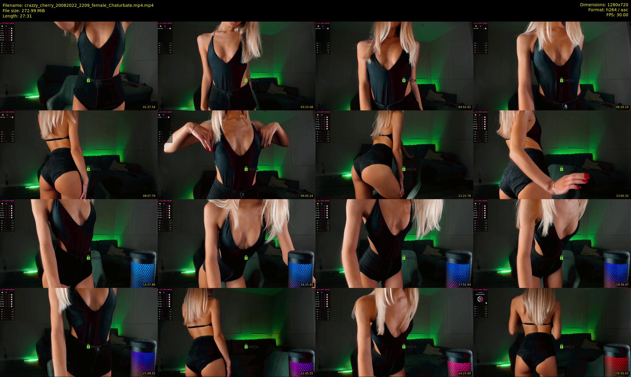 crazzy_cherry — 28 minute Chaturbate female cam show recording, 720p, Aug 20, 2022