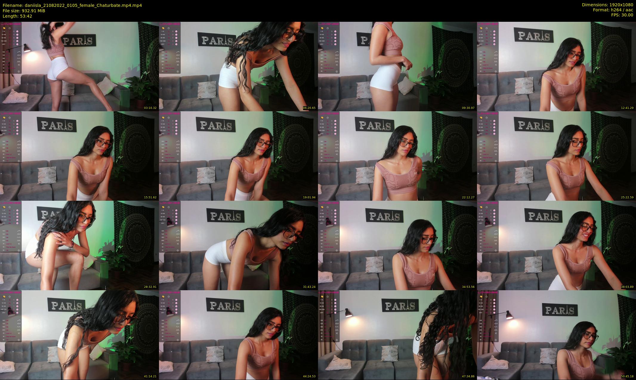 daniisla — 54 minute Chaturbate female cam show recording, 1080p, Aug 21, 2022