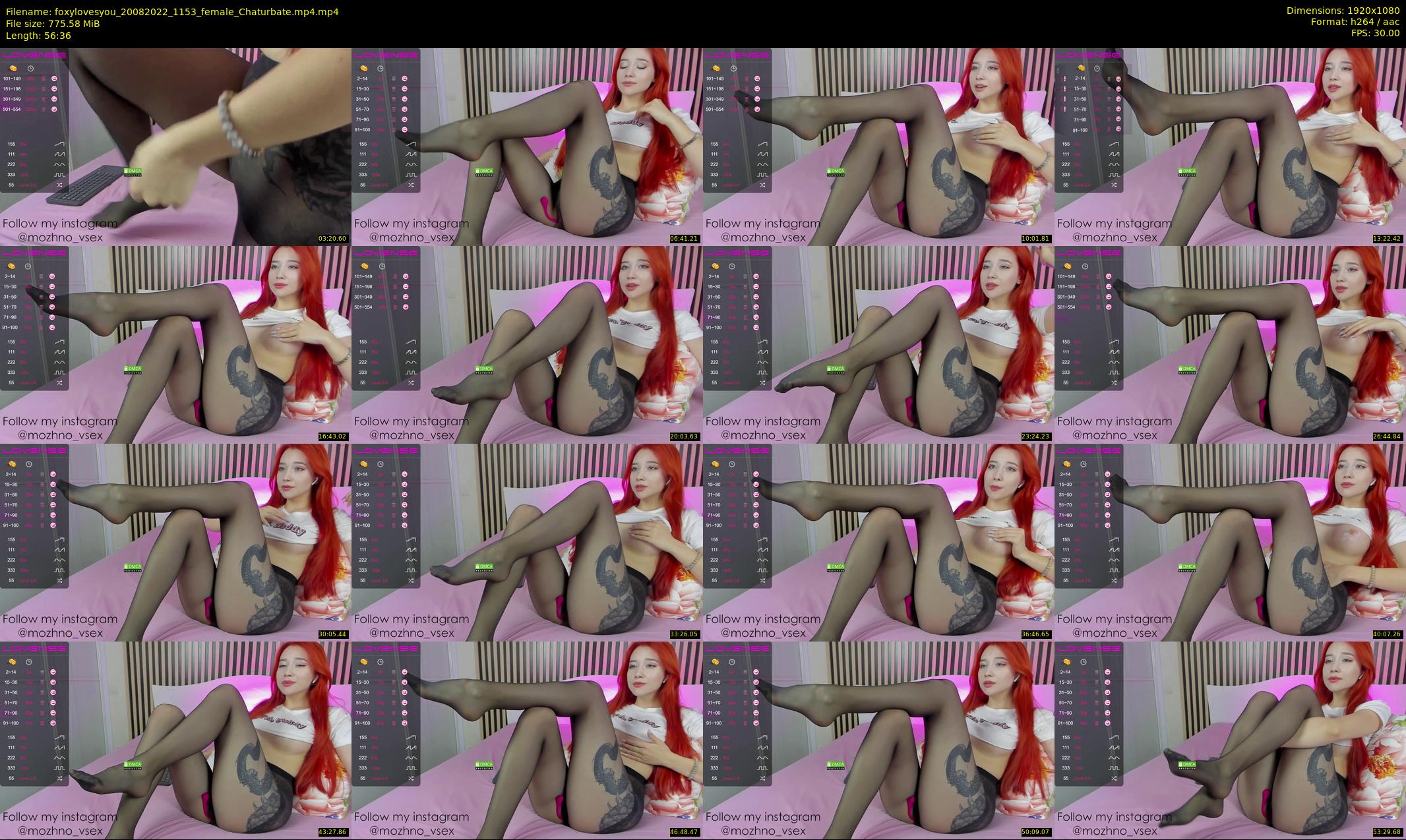 foxylovesyou — 57 minute Chaturbate female cam show recording, 1080p, Aug 20, 2022