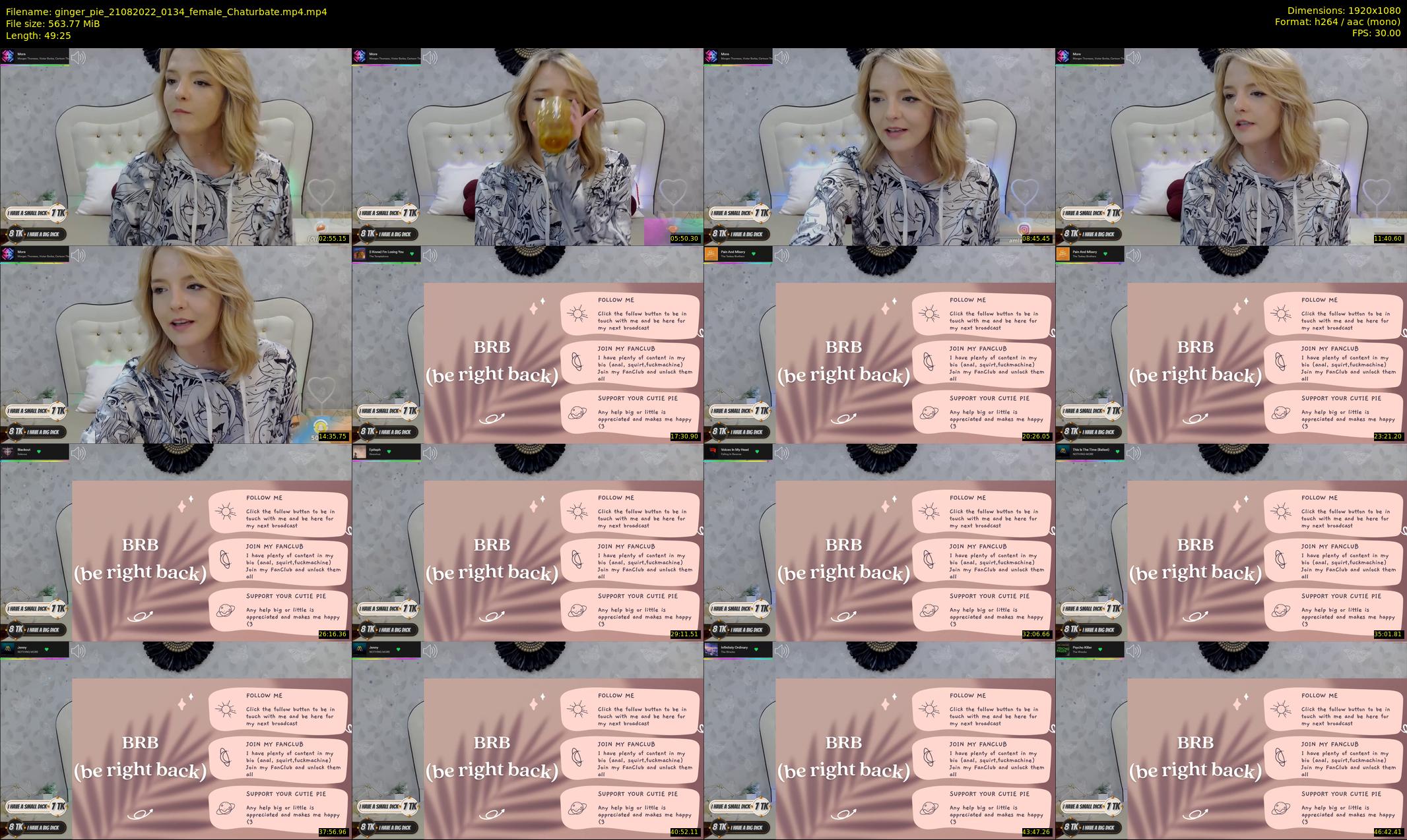 ginger_pie — 50 minute Chaturbate female cam show recording, 1080p, Aug 21, 2022