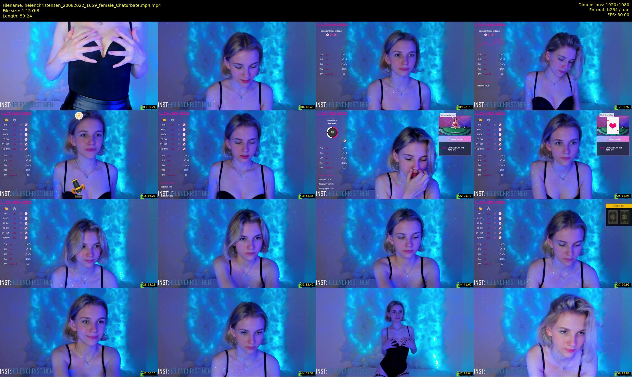 helenchristensen — 54 minute Chaturbate female cam show recording, 1080p, Aug 20, 2022